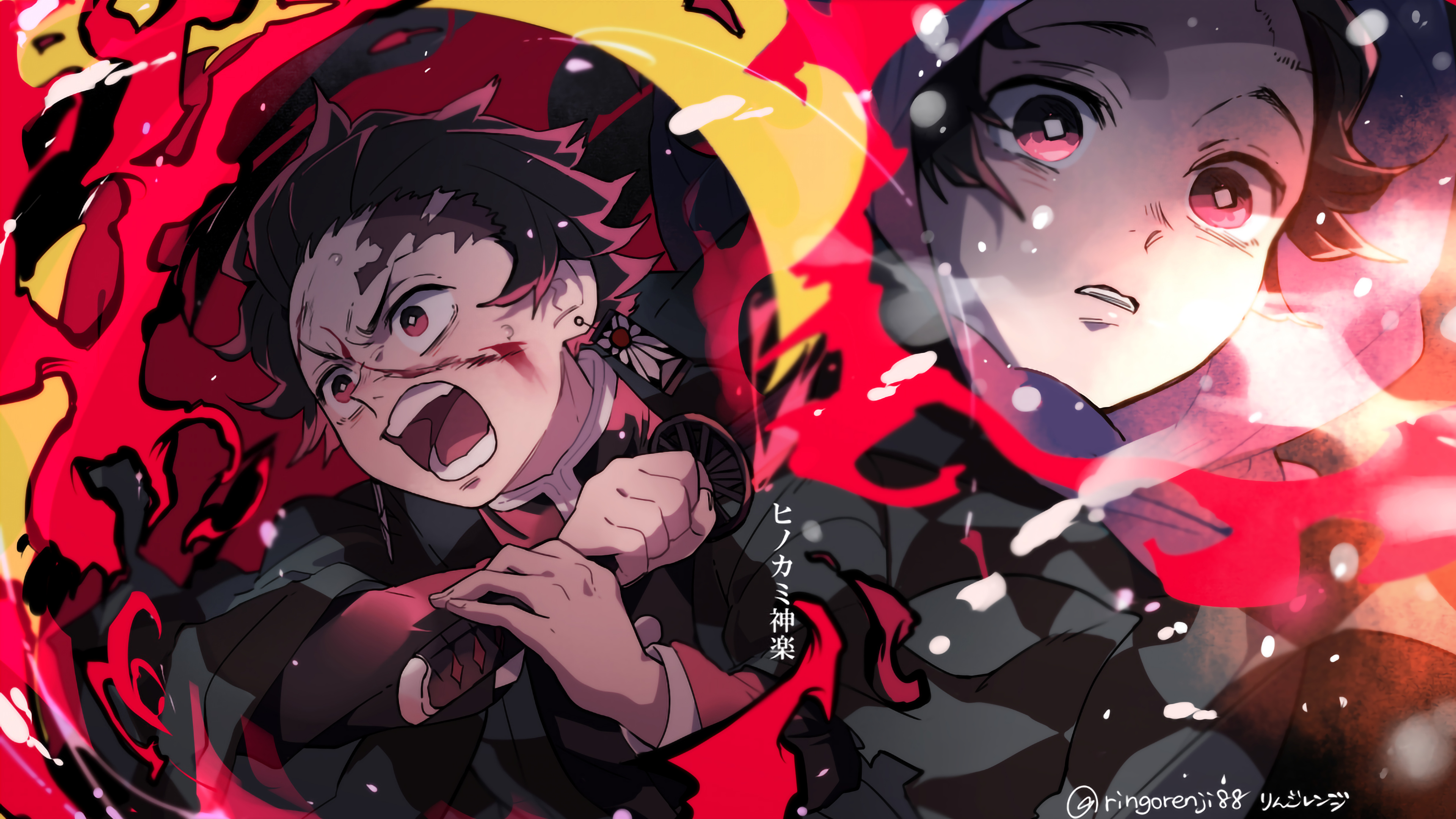 Tanjiro Kamado from Kimetsu no Yaiba 4K HD Wallpaper
