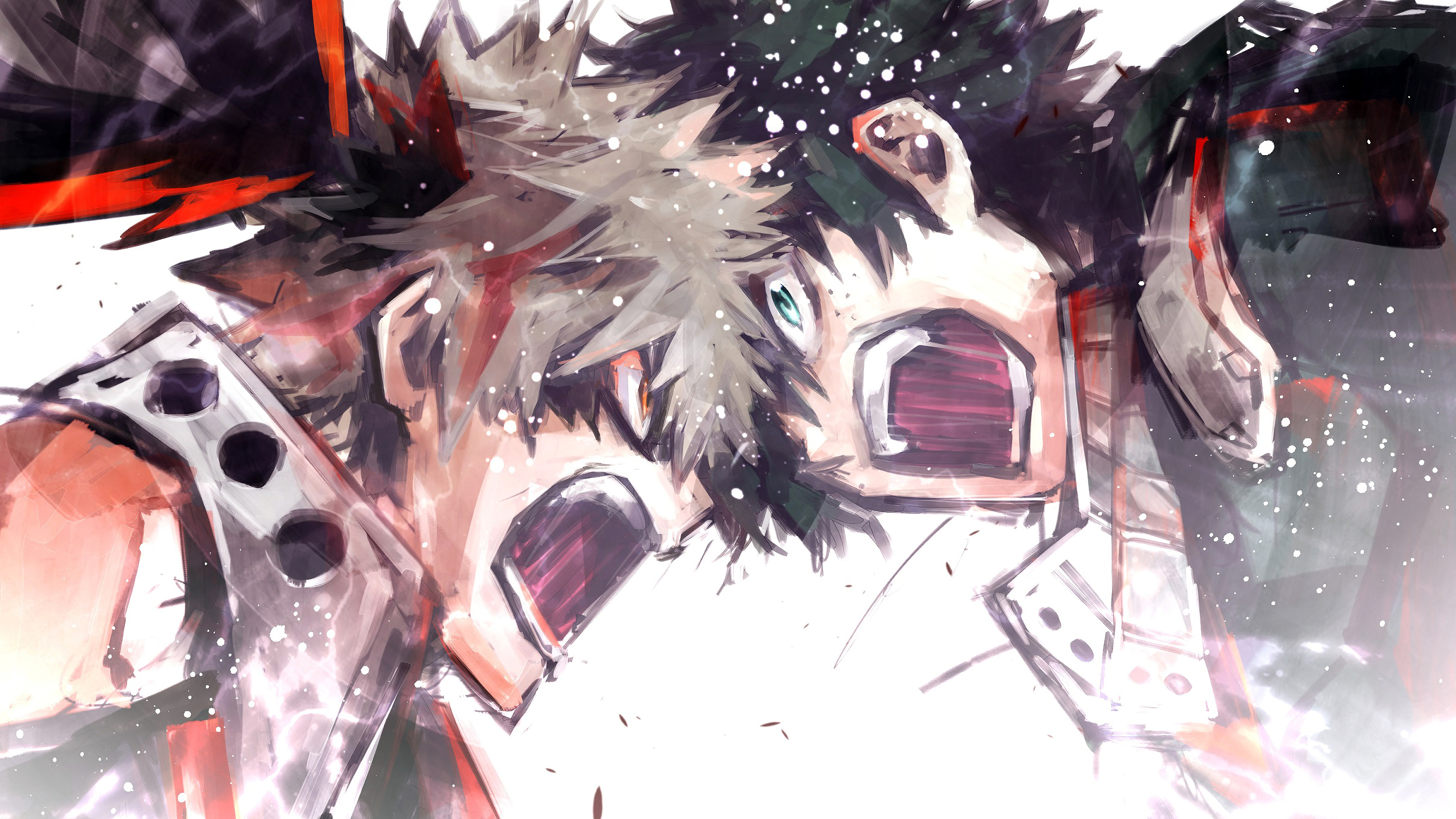 Katsuki Bakugo vs Izuku Midoriya from My Hero Academia 4K HD Wallpaper