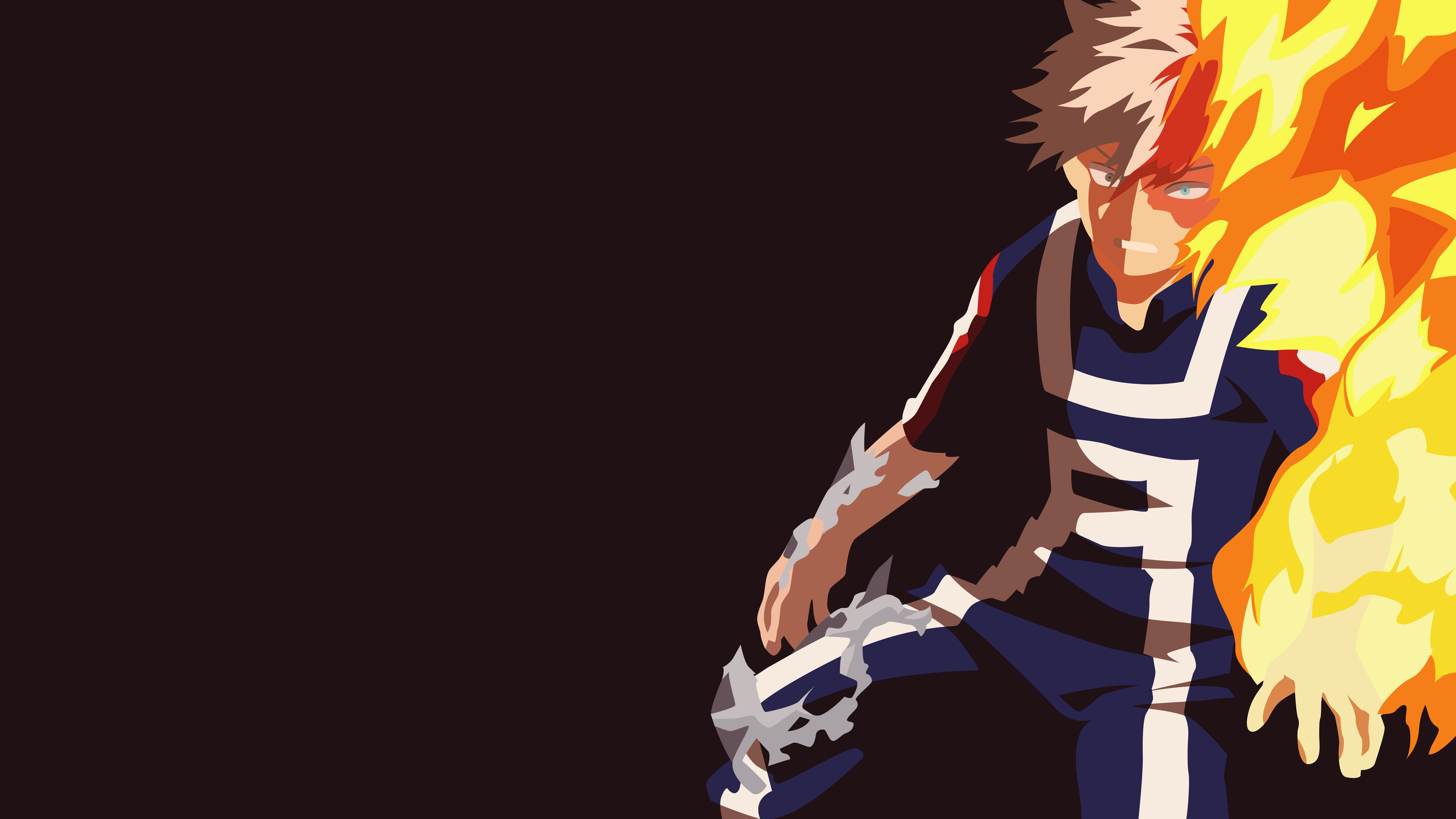 Shoto Todoroki from My Hero Academia with fire quirk HD Wallpaper