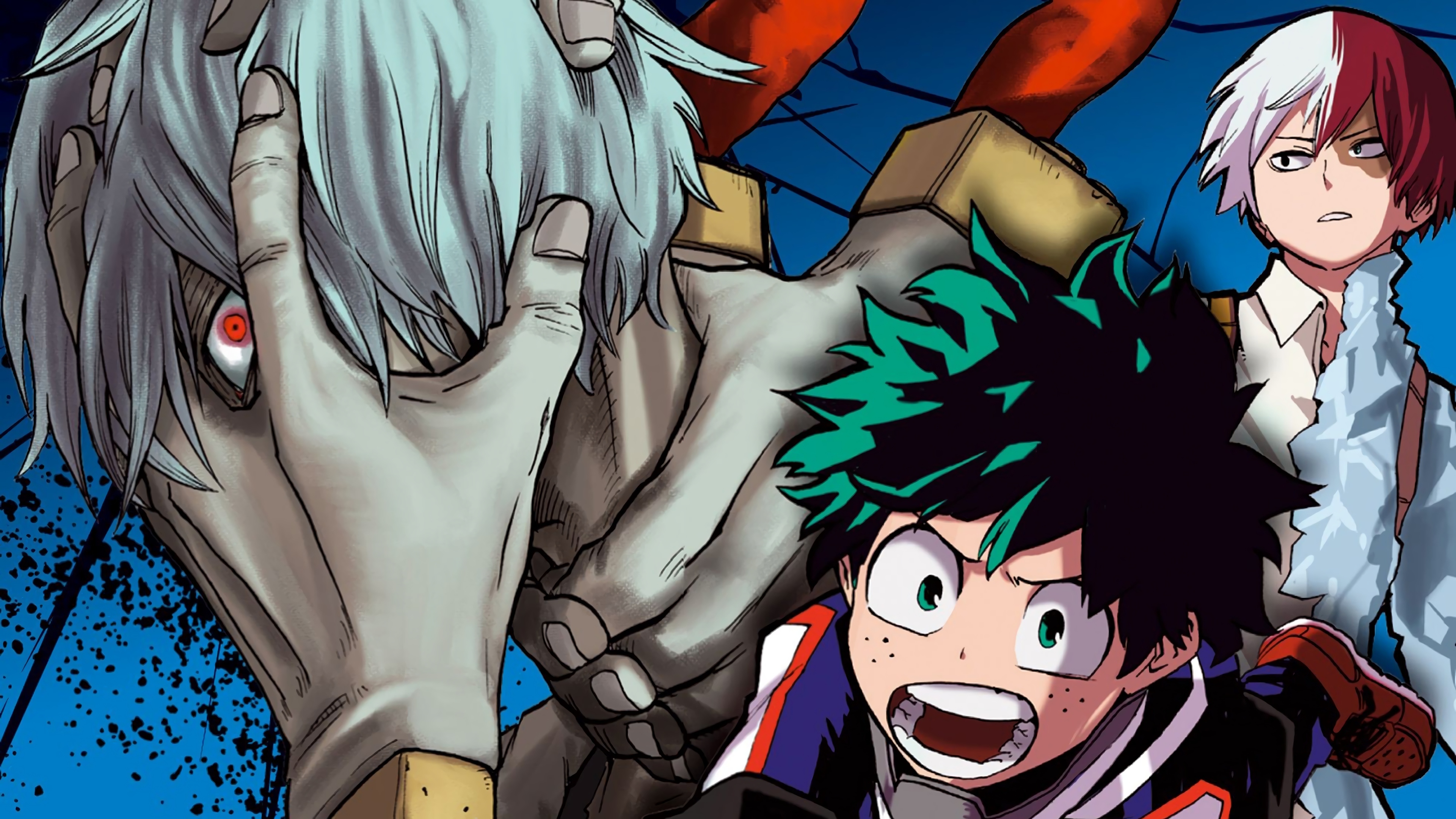 Tomura, Midoriya, and Shoto from My Hero Academia 4K HD Wallpaper