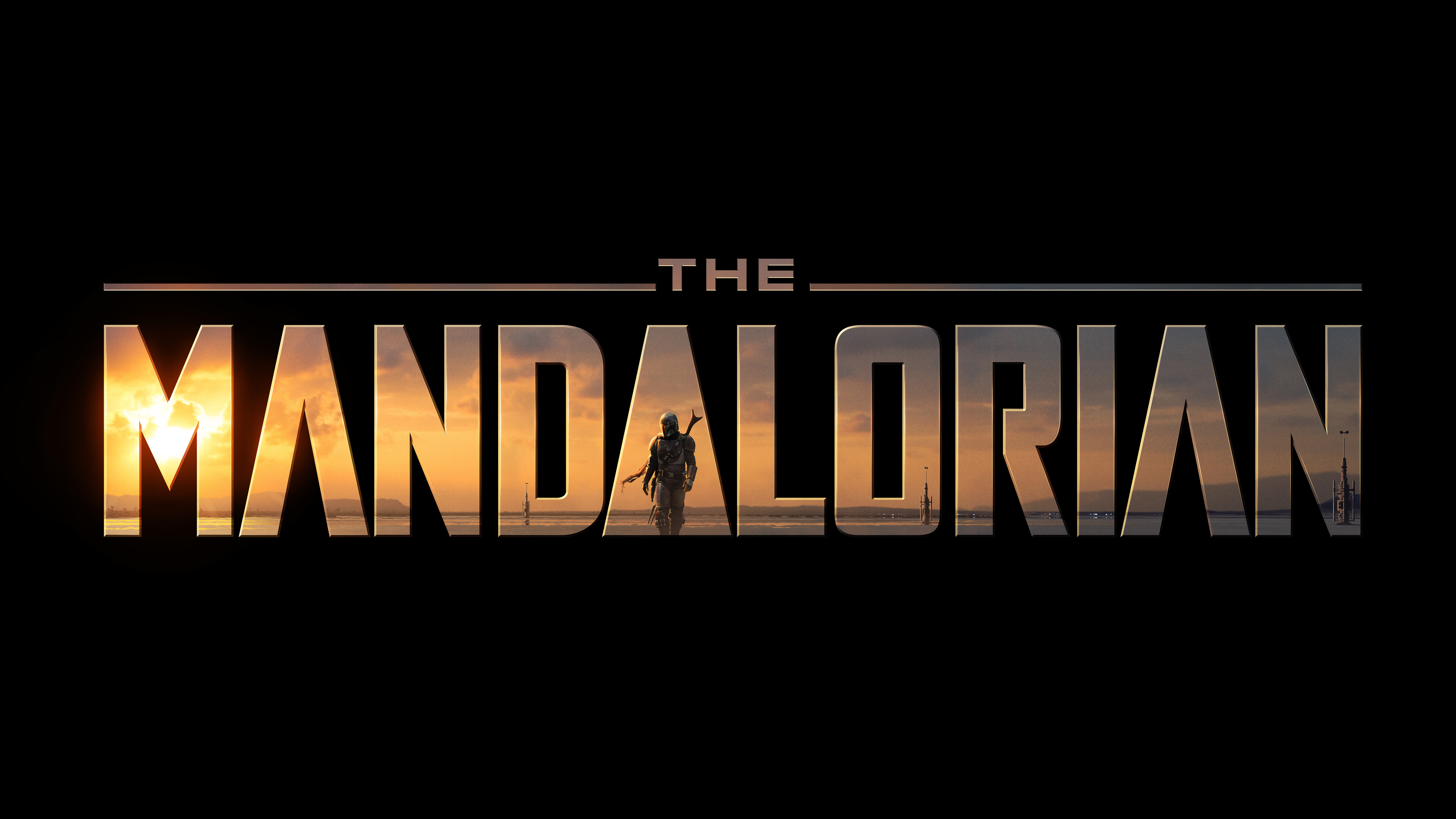 The Mandalorian Logo HD Wallpaper