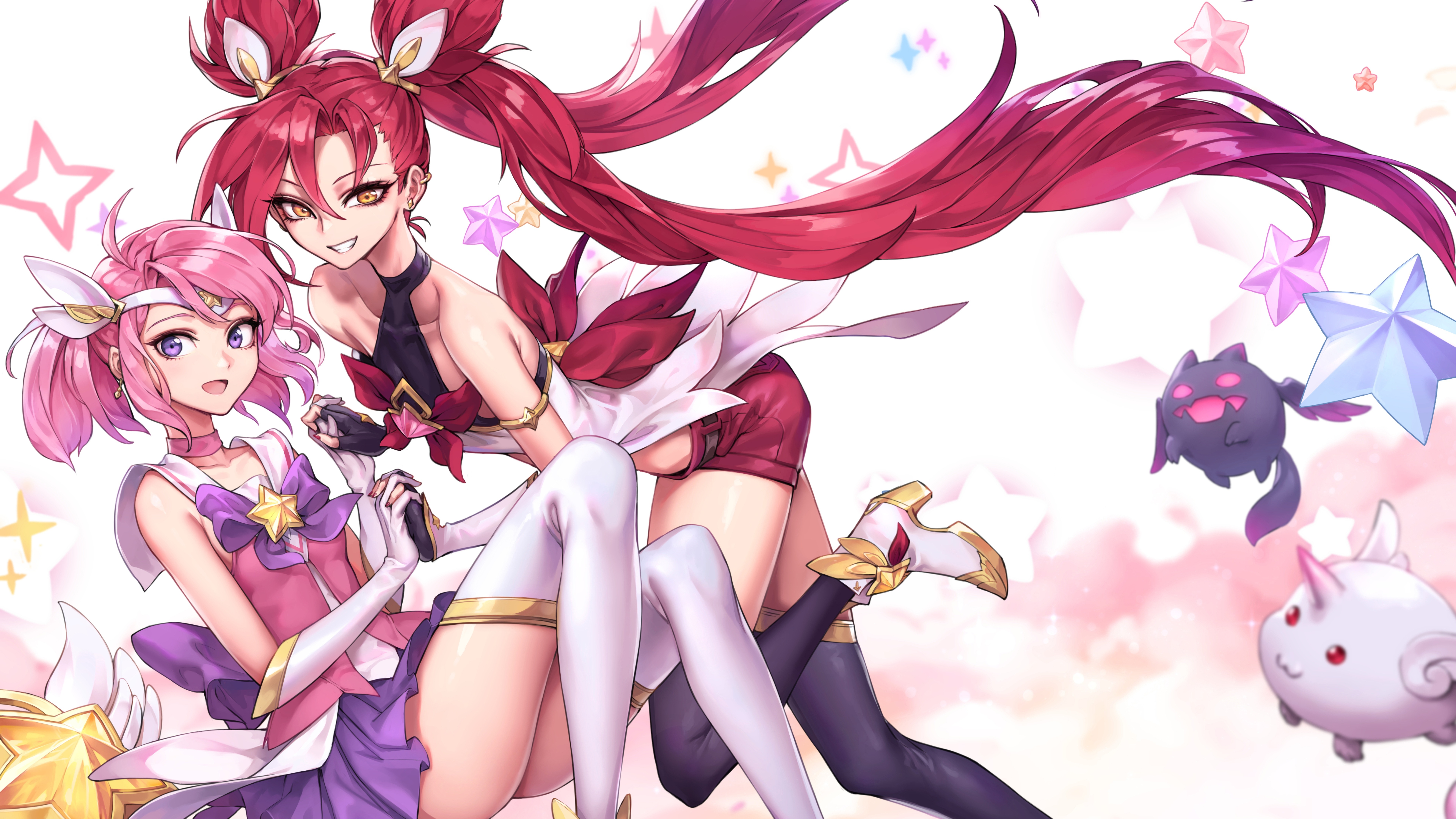 Star Guardian Jinx and Lux from League of Legends HD Wallpaper