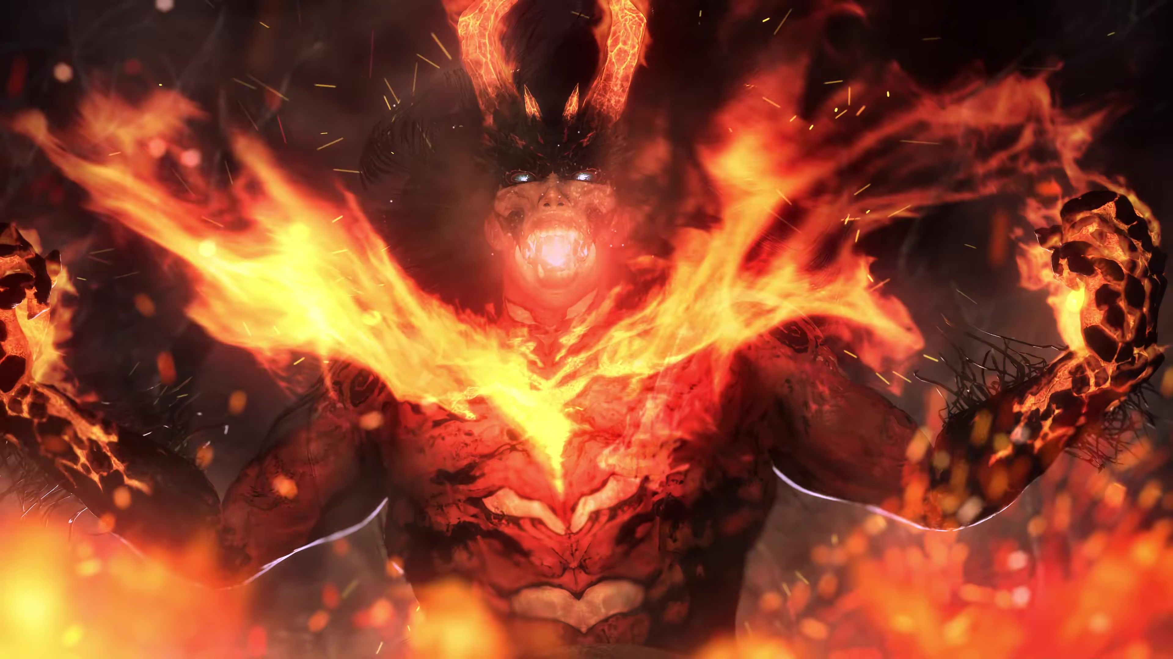 Fiery Demon from Nioh 2 in 4K HD Wallpaper