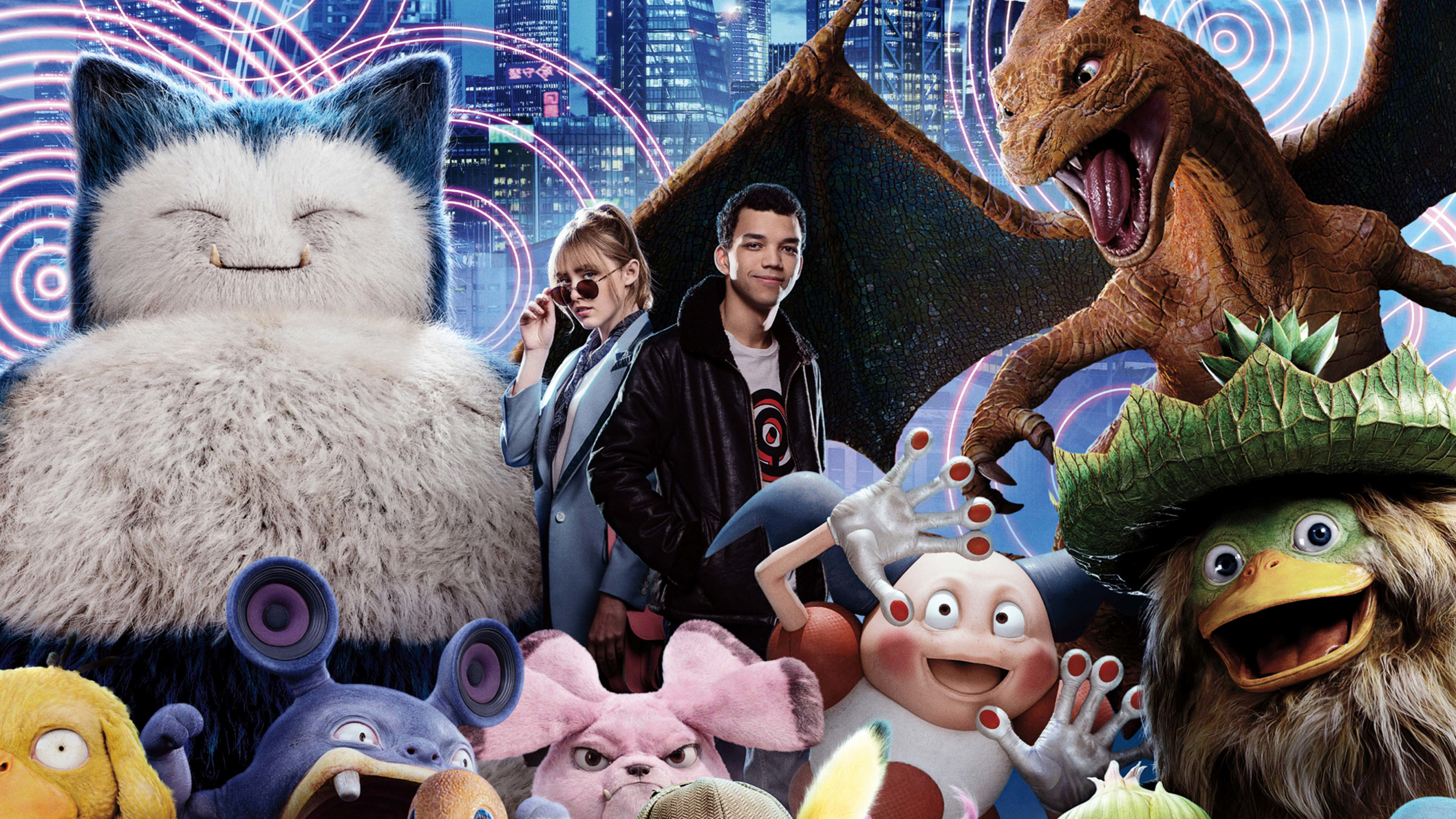 Snorlax and Charizard from Pokemon Detective Pikachu 4K HD Wallpaper