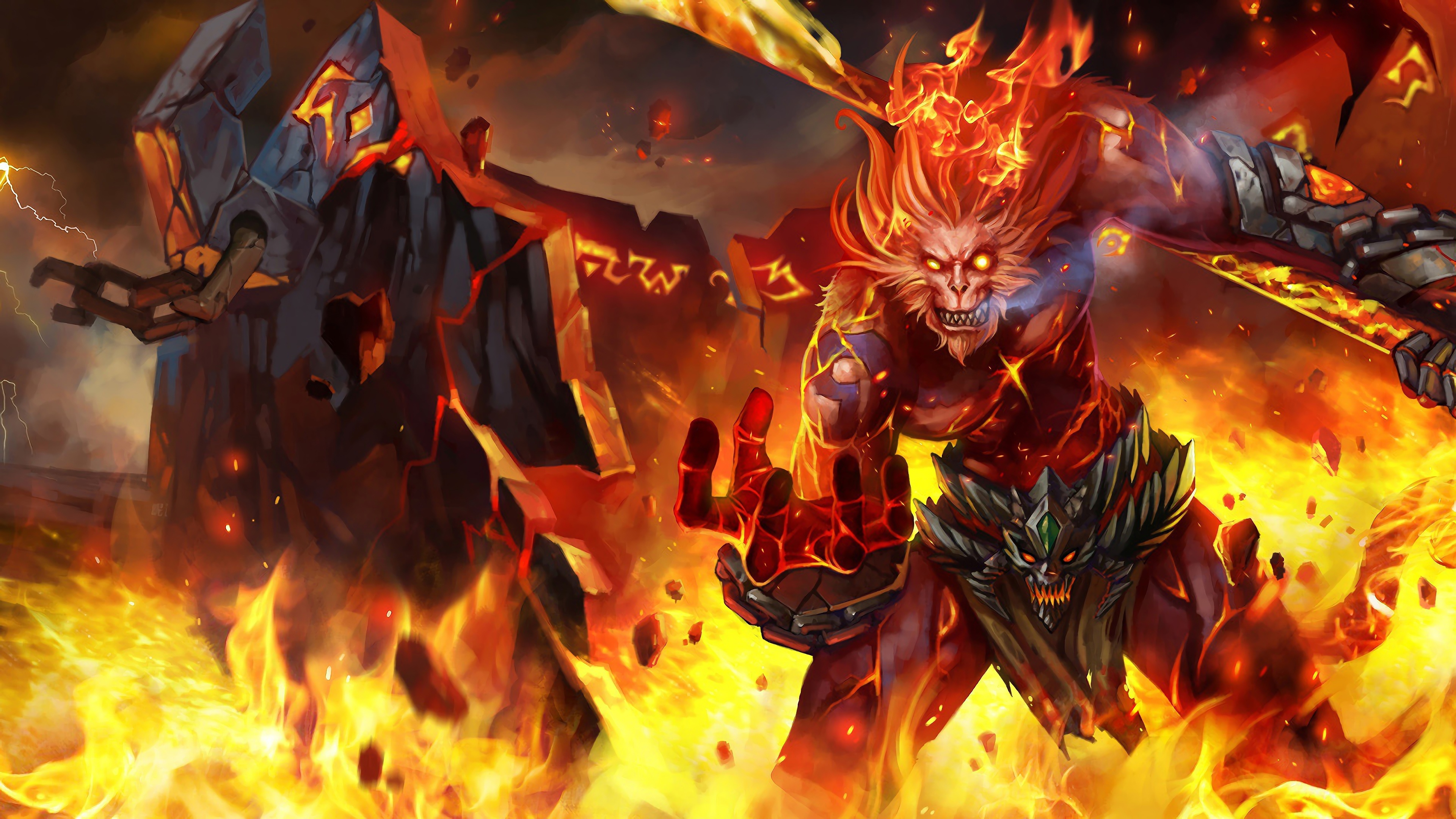 Wukong from LoL Volcanic Splash Art 4K HD Wallpaper