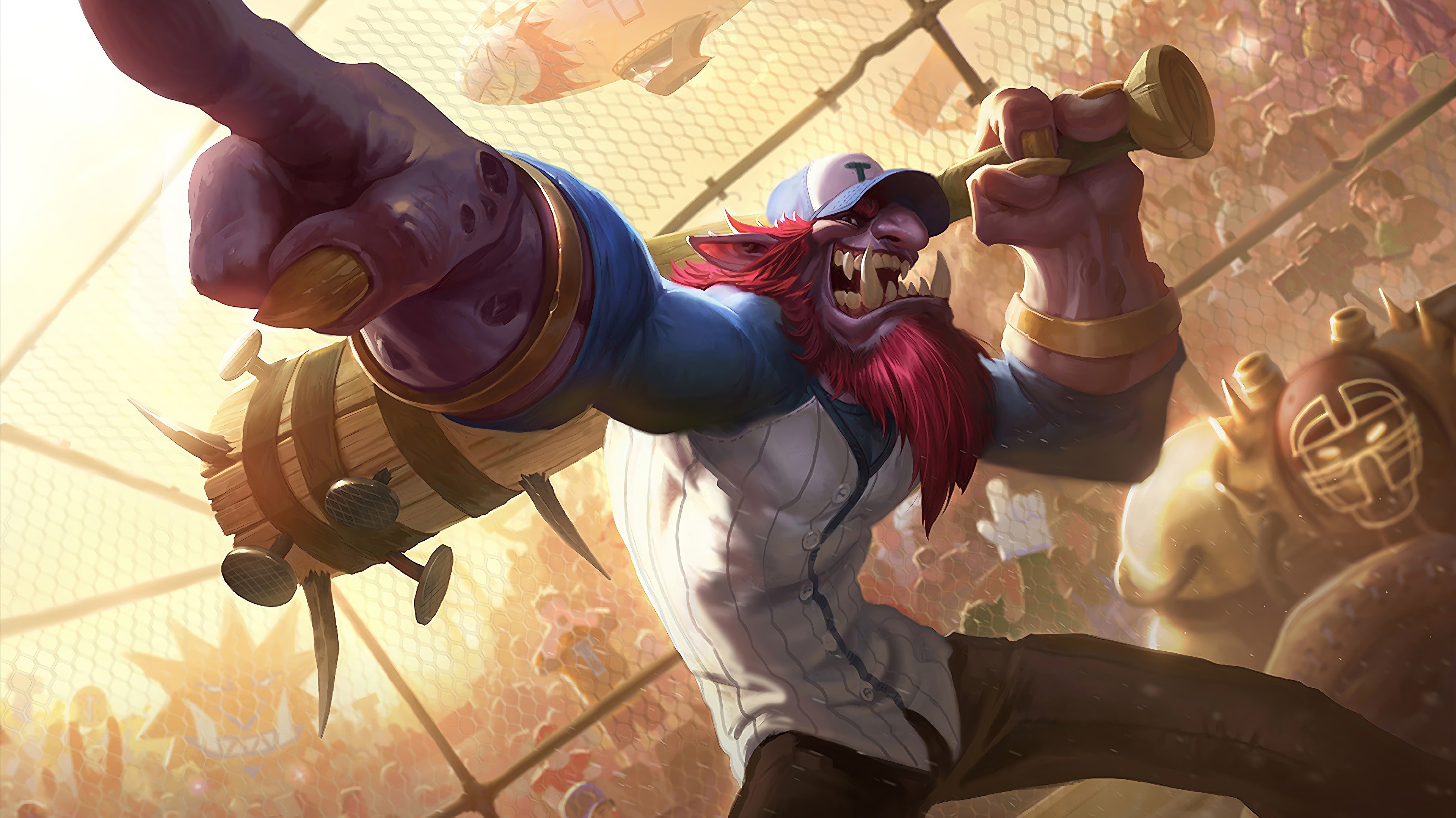 Trundle from LoL as Lil Slugger in 4K HD Wallpaper