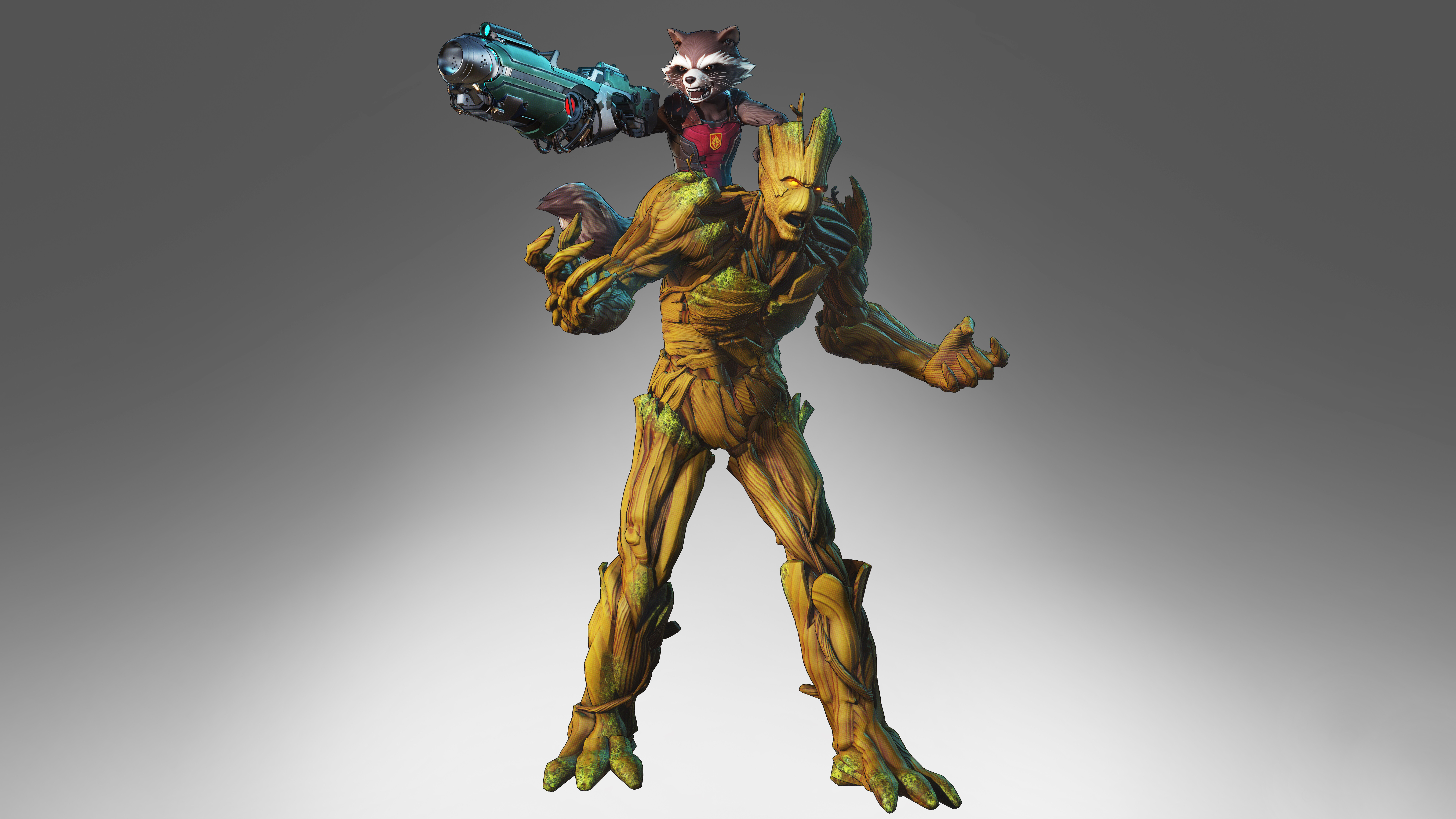 Groot and Rocket Raccoon from Guardians of the Galaxy HD Wallpaper