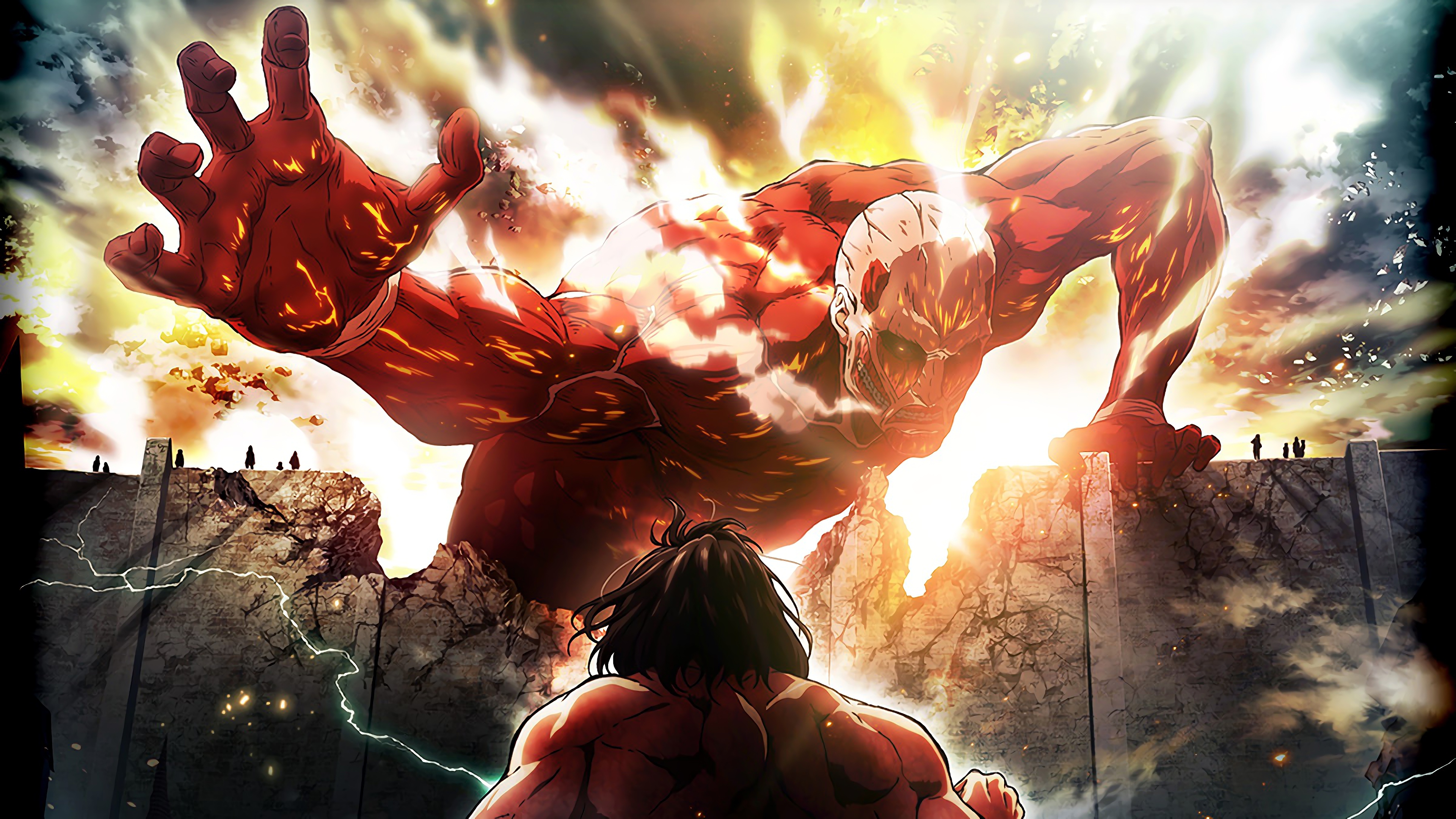 Colossal Titan, Attack Titan, Attack on Titan, 4K HD Wallpaper