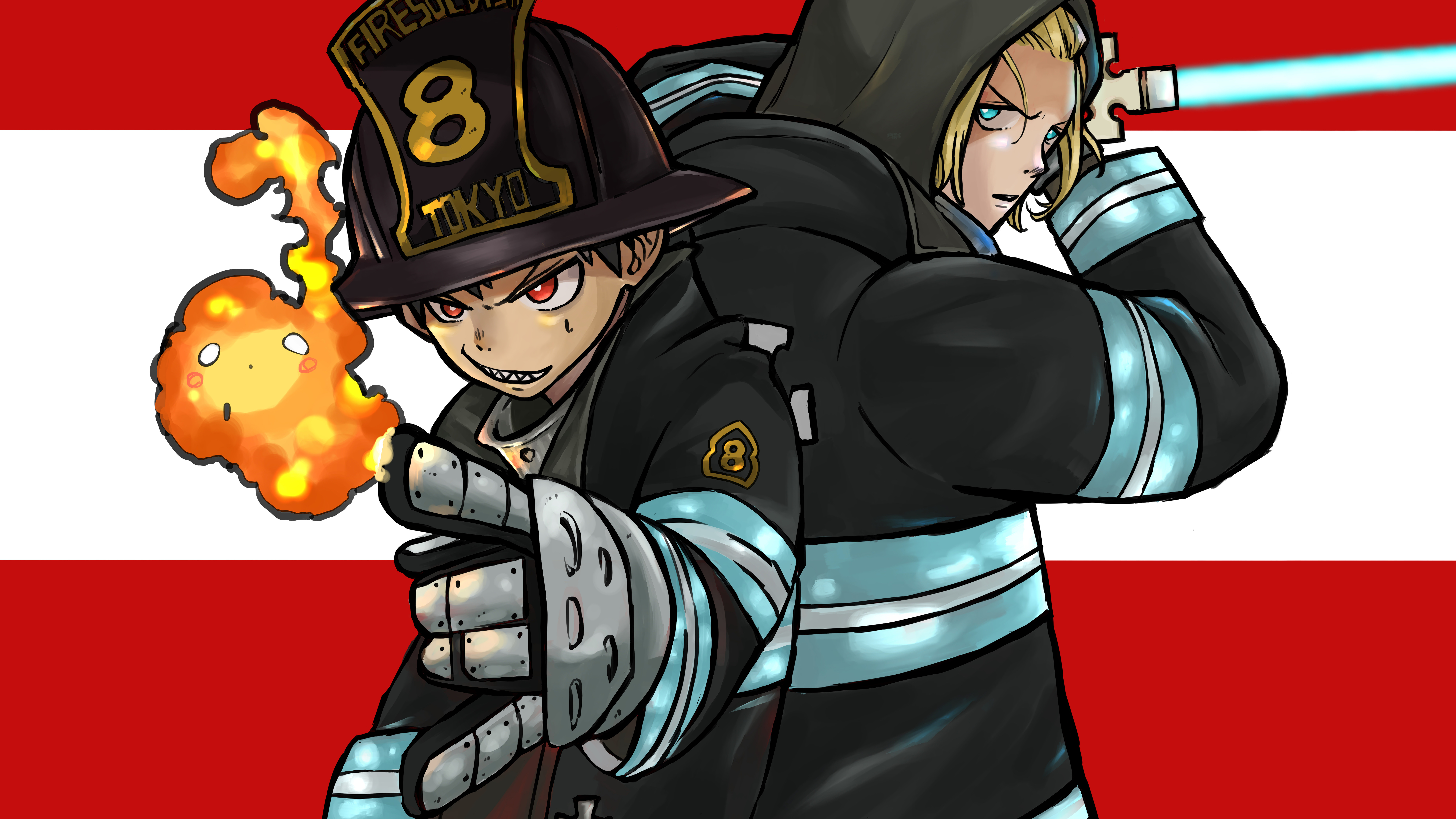 Shinra Kusakabe and Benimaru Shinmon from Fire Force HD Wallpaper