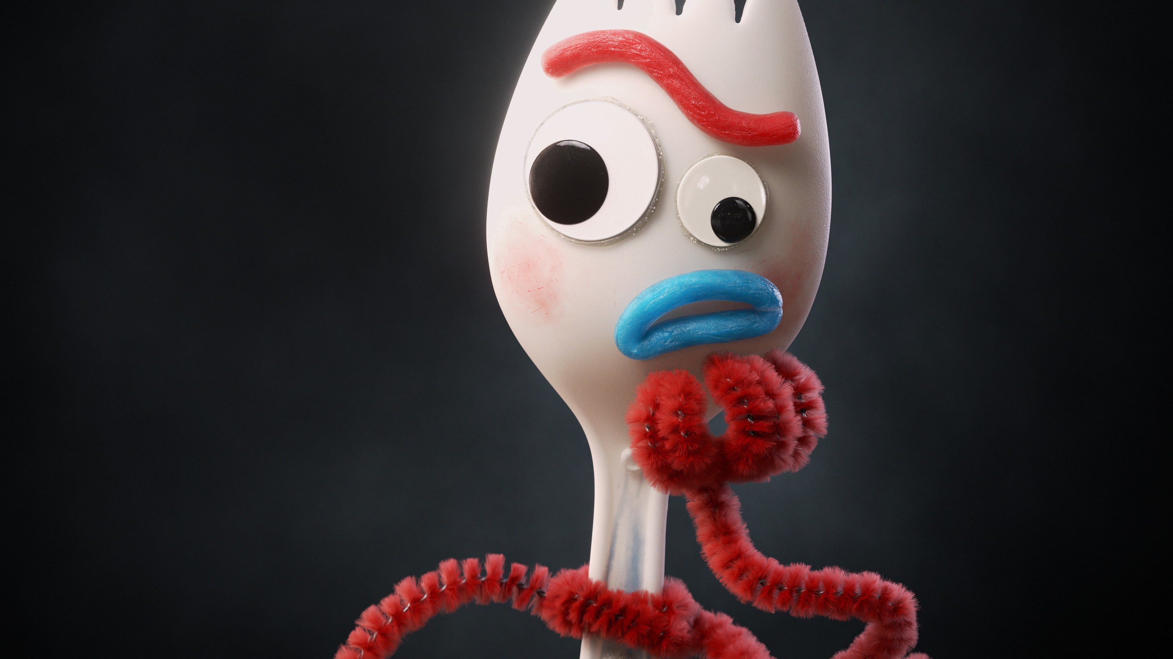 Forky from Toy Story 4 4K HD Wallpaper