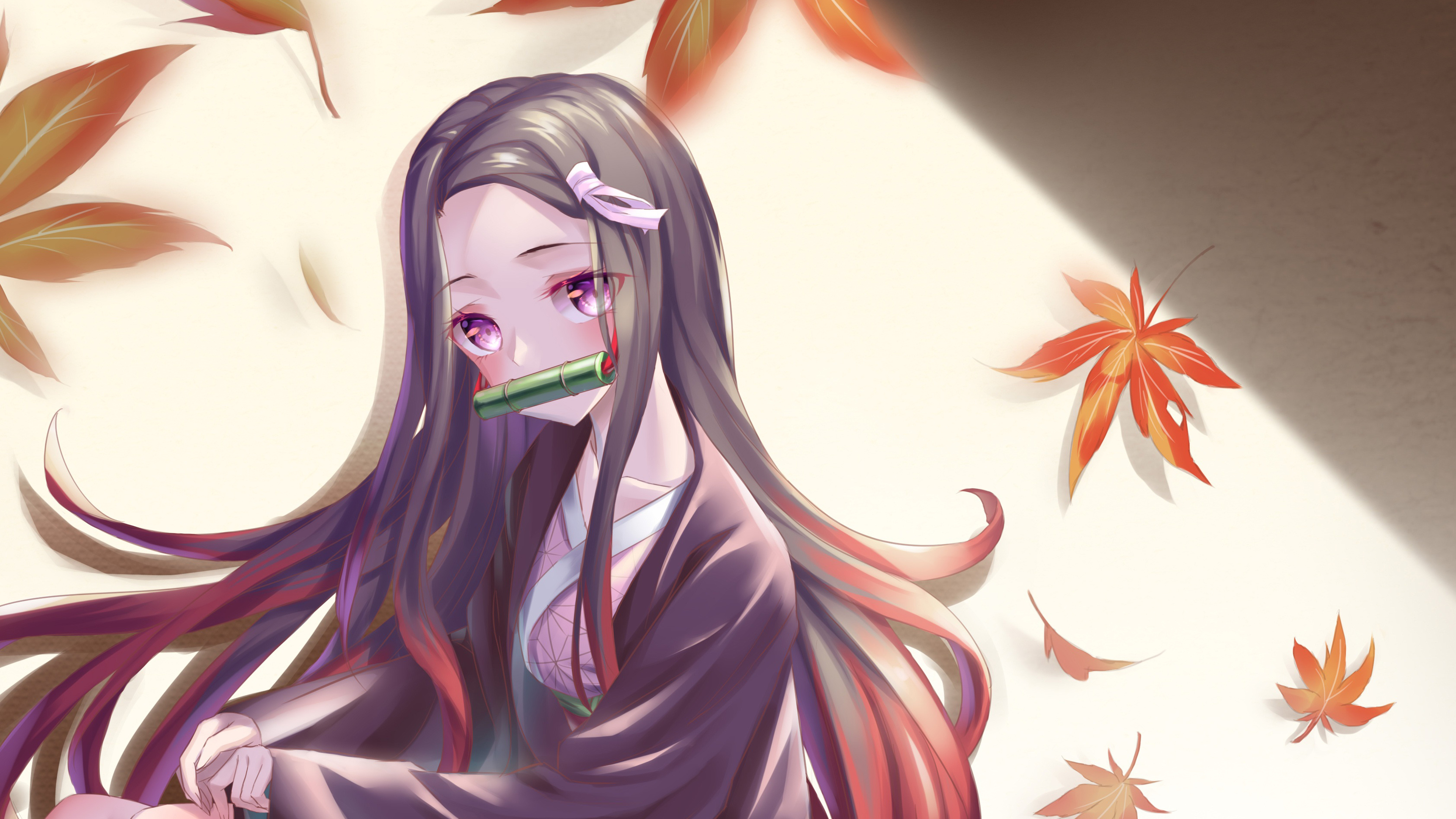 Nezuko Kamado from Kimetsu no Yaiba 4K HD Wallpaper