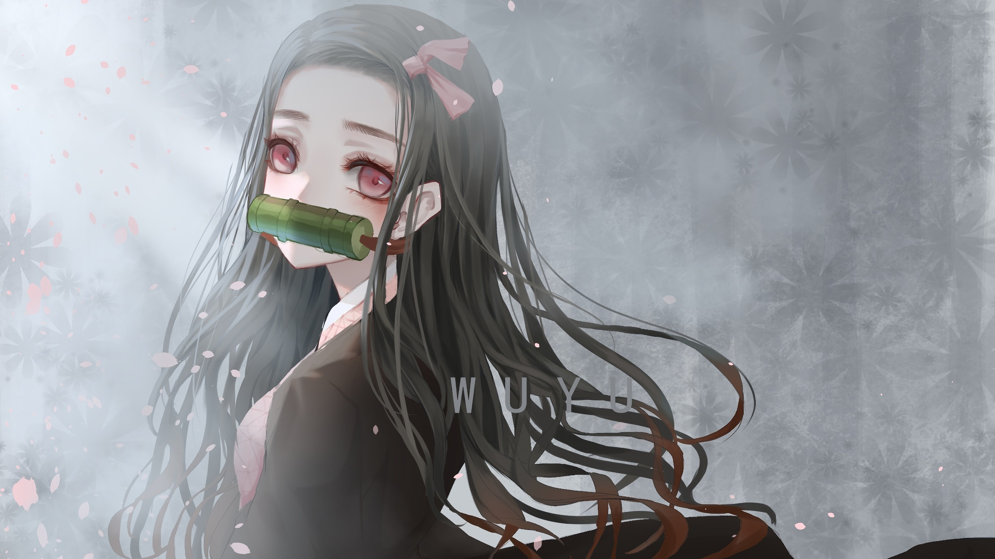 Nezuko Kamado from Kimetsu no Yaiba 4K HD Wallpaper