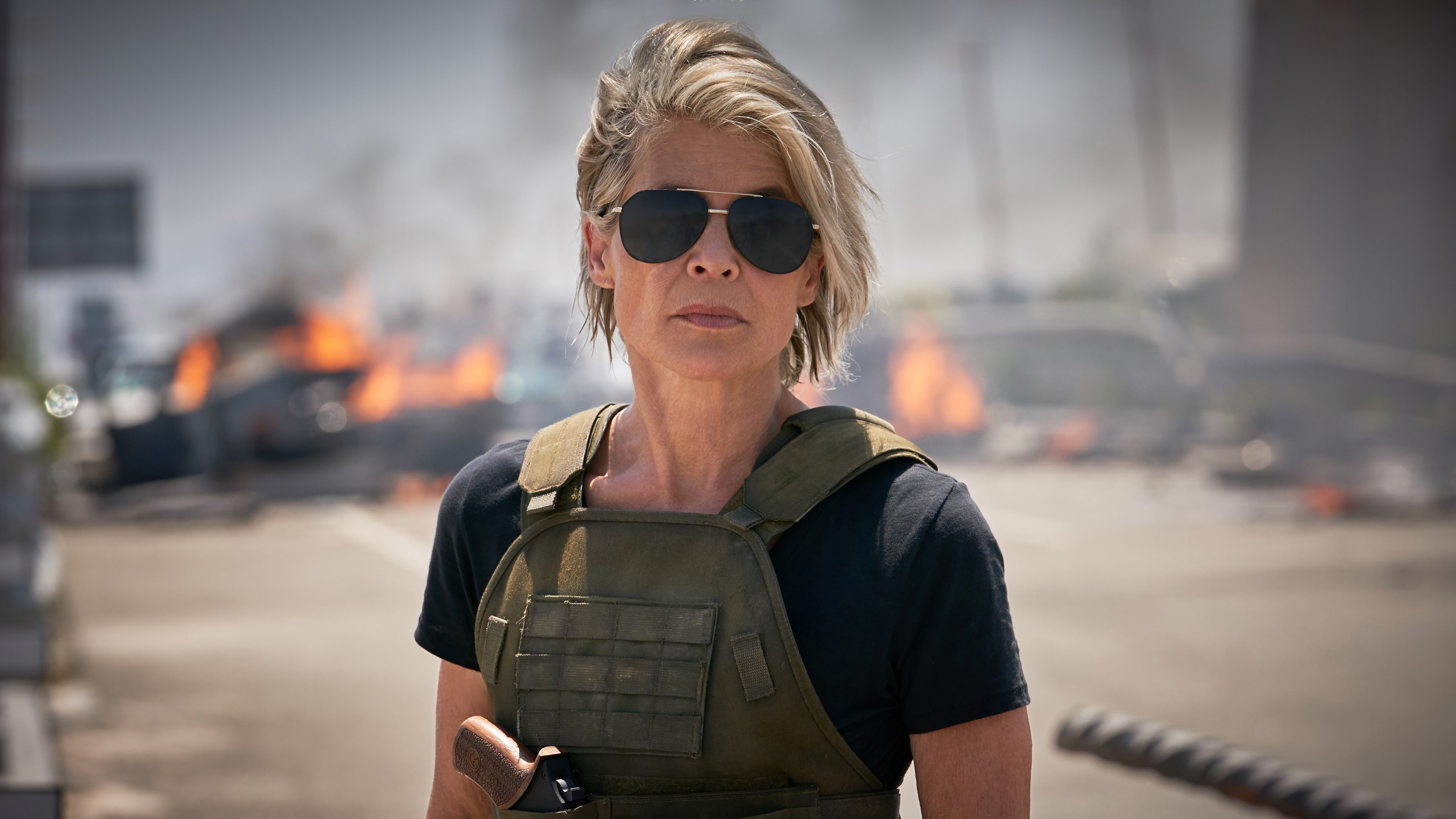 Sarah Connor from Terminator: Dark Fate HD Wallpaper