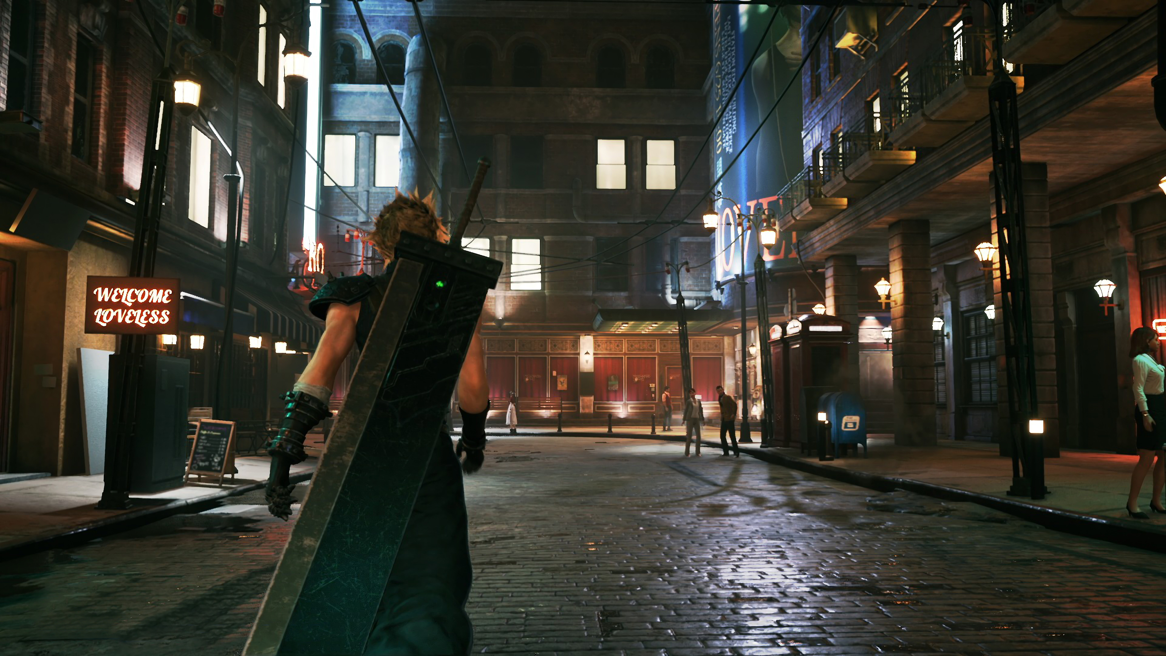 Cloud Strife from Final Fantasy 7 Remake with Buster Sword HD Wallpaper