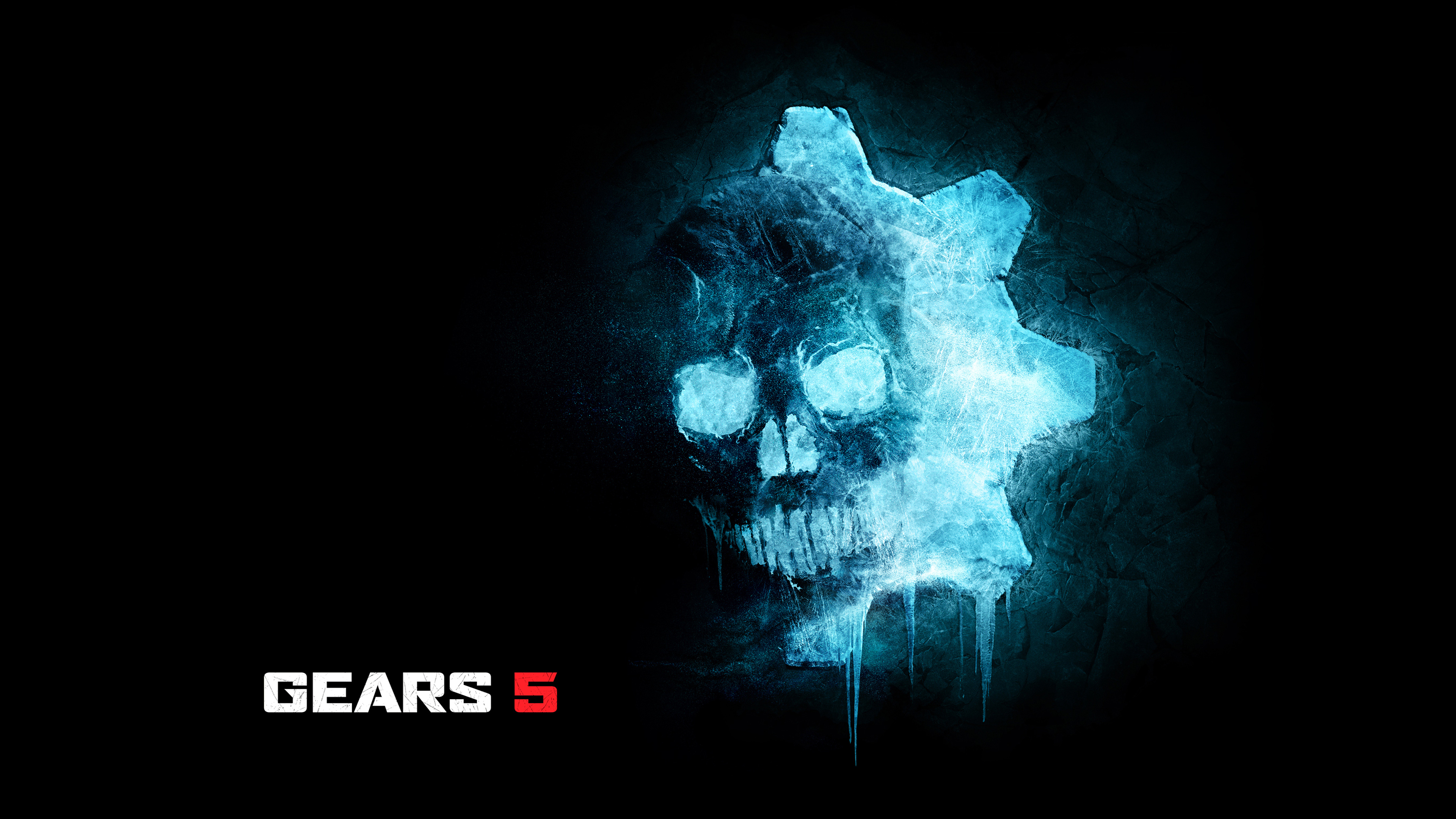 Gears 5 Ice Skull Logo 4K HD Wallpaper