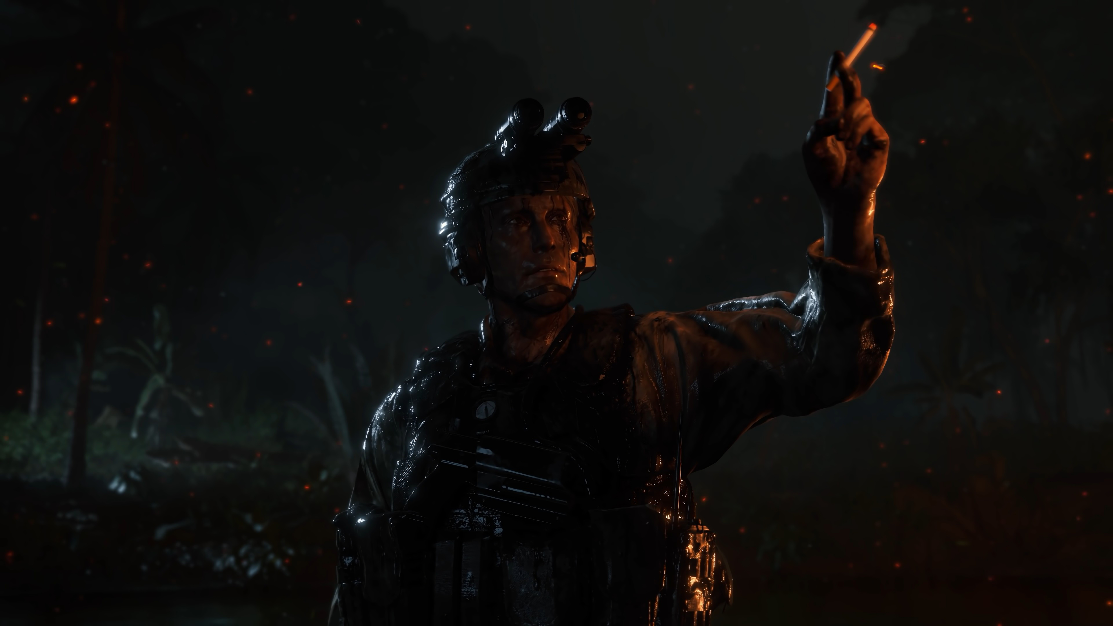 Cliff from Death Stranding smoking a cigarette HD Wallpaper