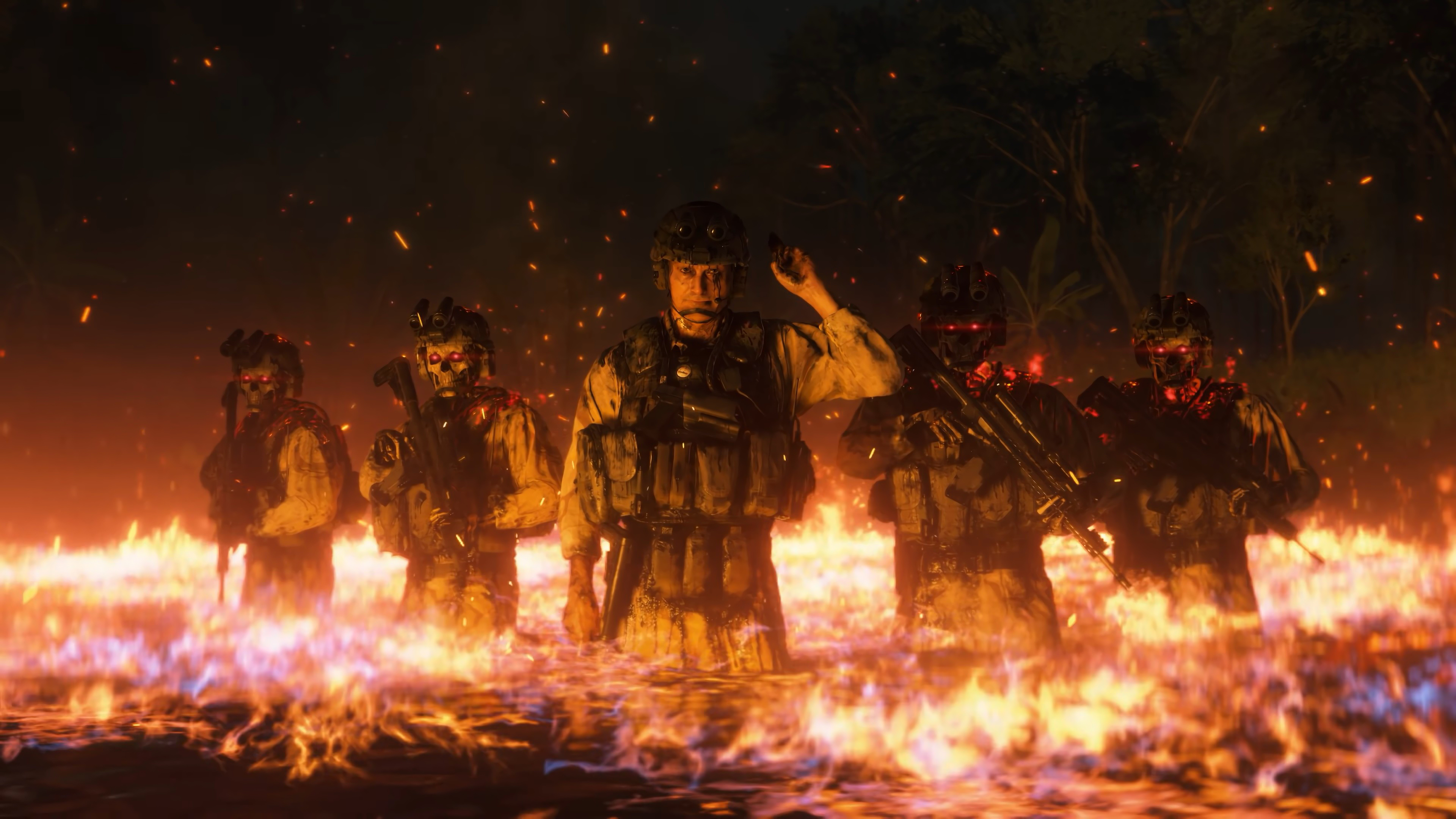 Cliff and skeleton soldiers in Death Stranding 4K HD Wallpaper