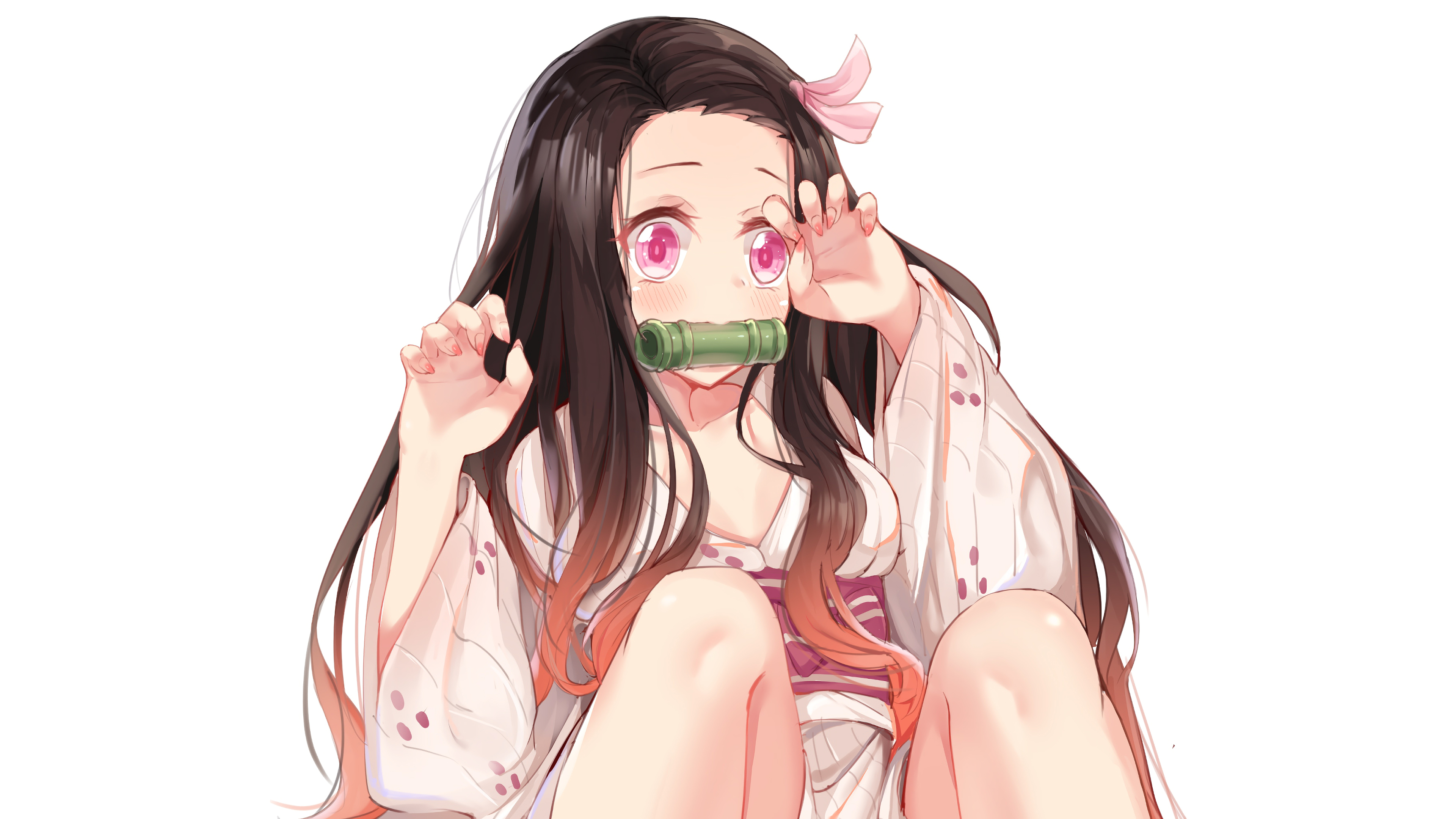 Nezuko Kamado from Kimetsu No Yaiba 4K HD Wallpaper