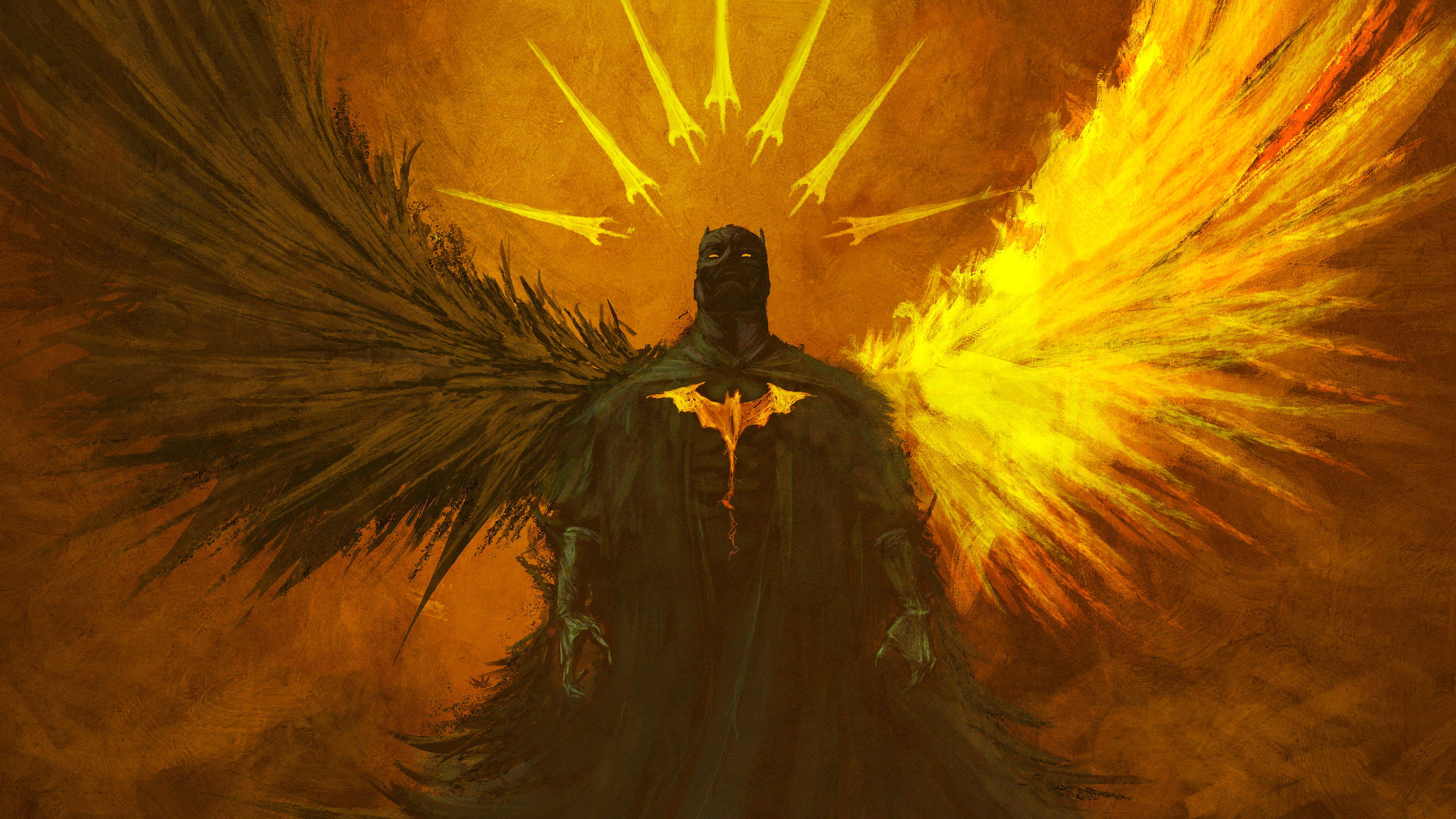 Batman with Angelic Wings 4K HD Wallpaper