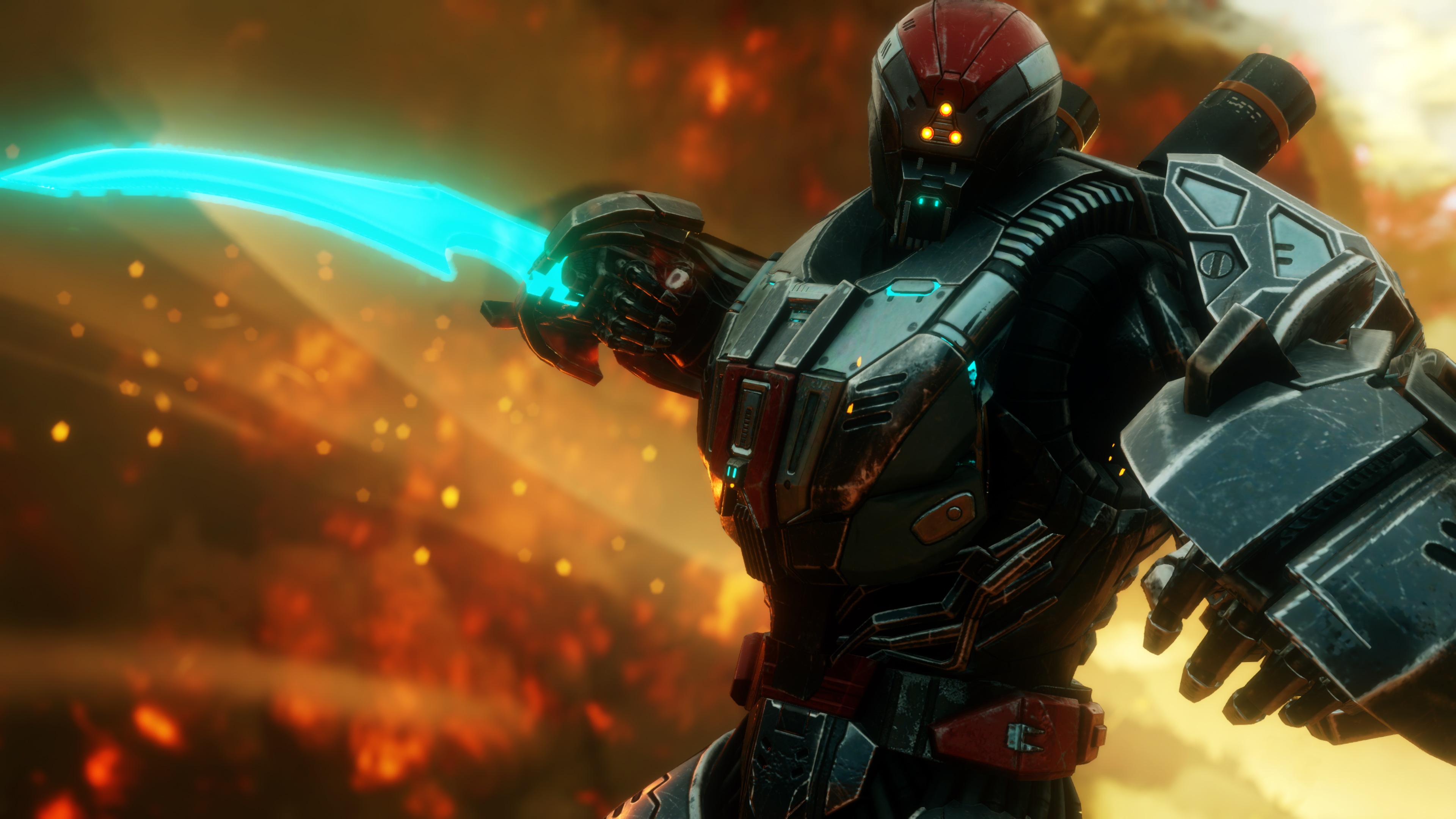 Rage 2 character with glowing sword HD Wallpaper