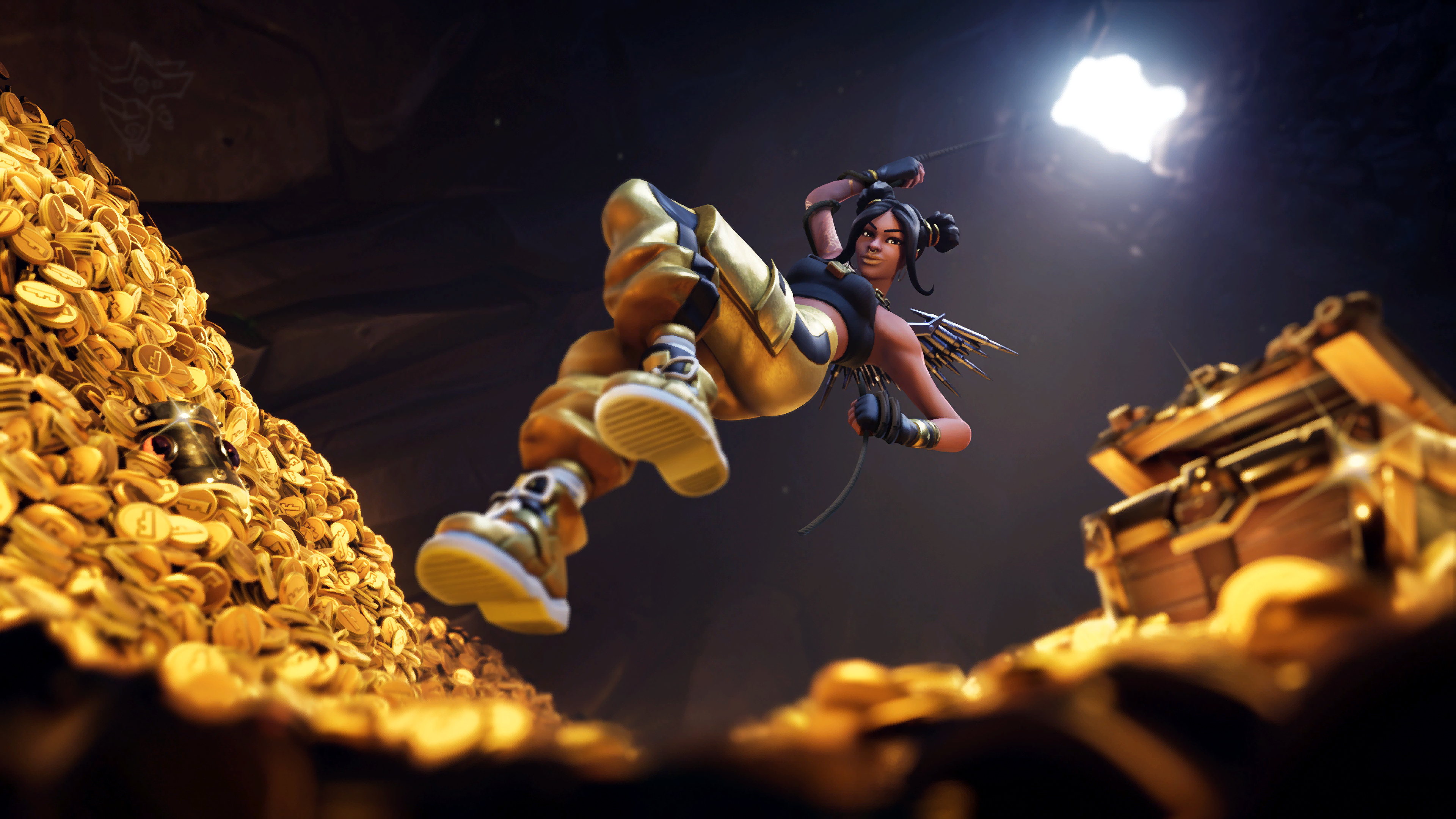 Luxe from Fortnite in a treasure hoard 4K HD Wallpaper