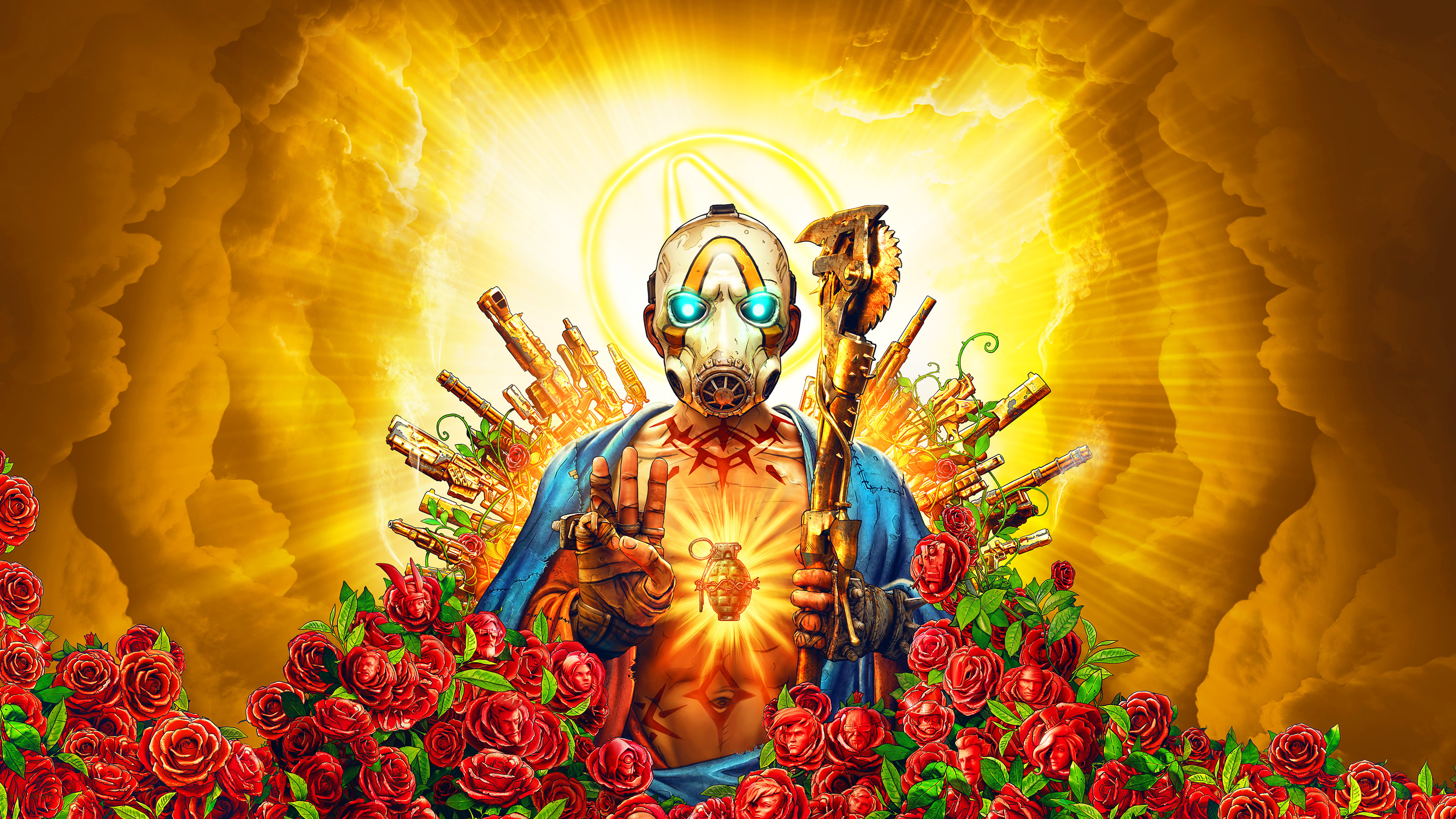 Borderlands 3 Psycho with Guns and Roses 4K HD Wallpaper