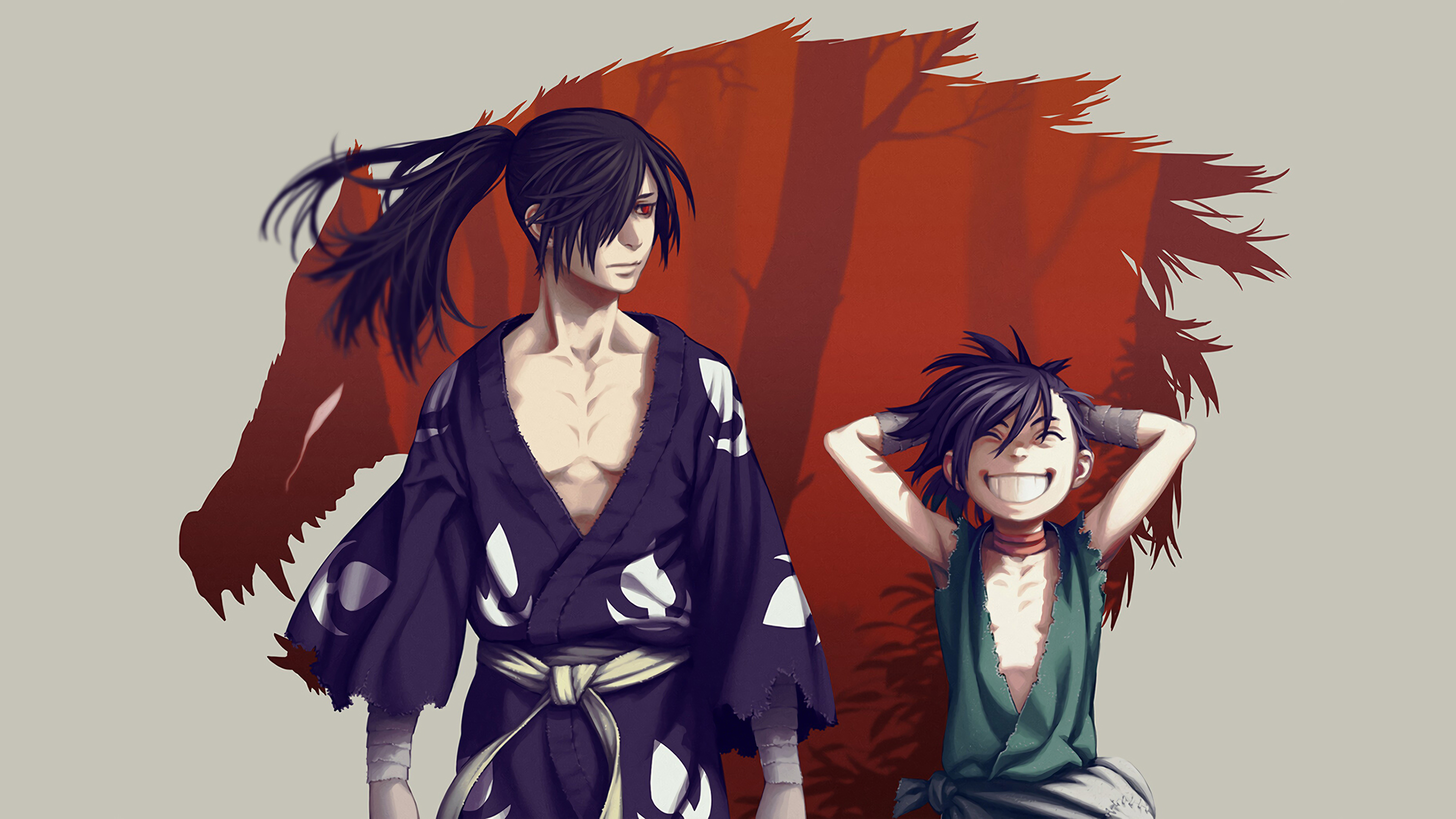 Hyakkimaru and Dororo from Dororo 4K HD Wallpaper