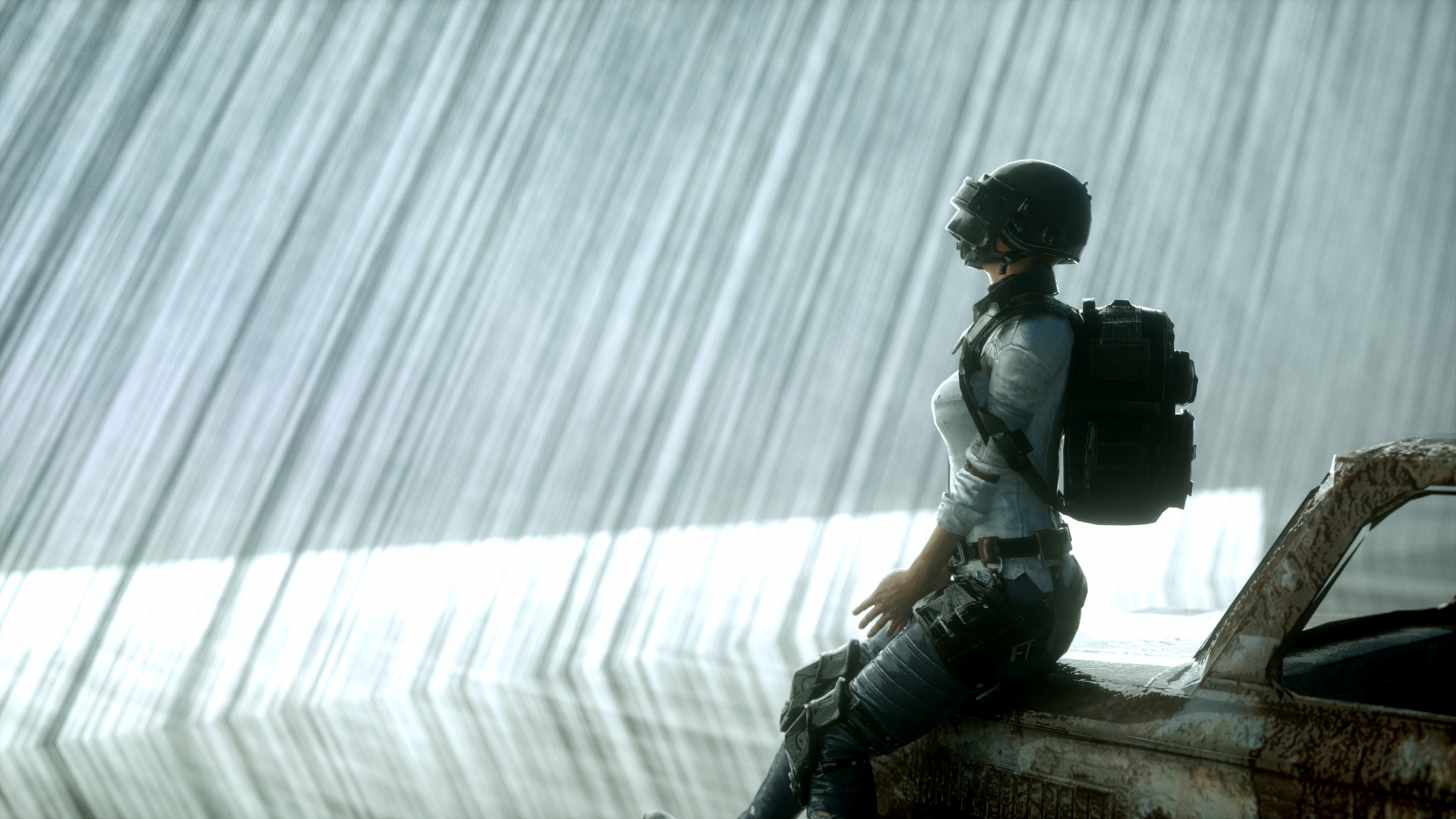 Girl from PUBG in the rain 4K HD Wallpaper
