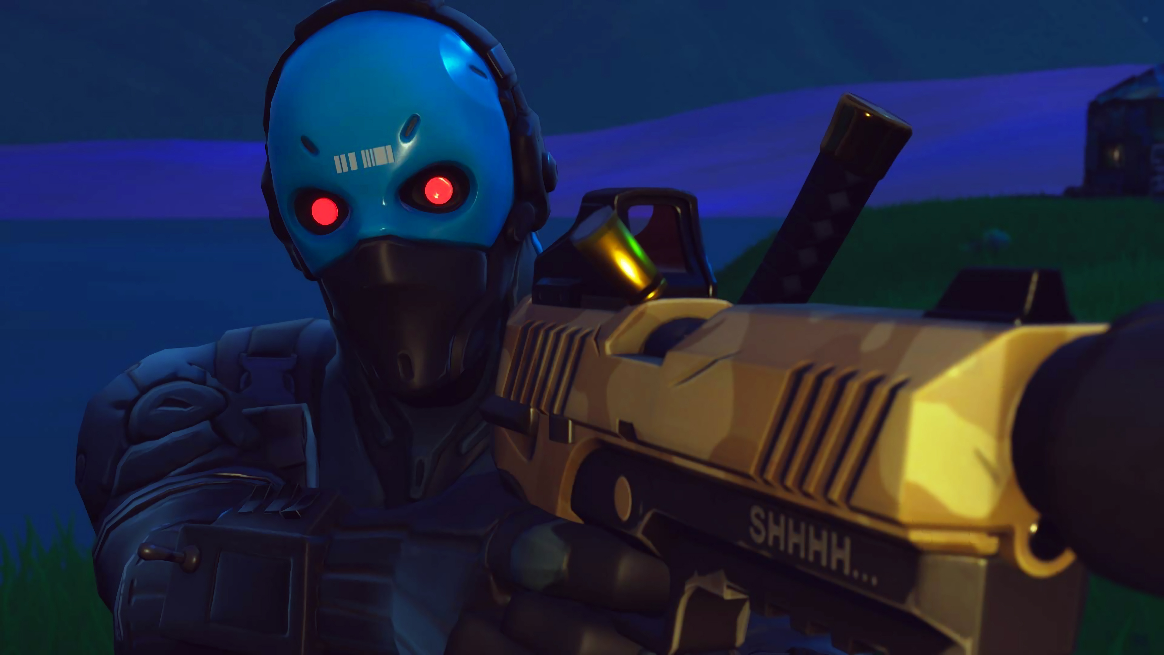 Fortnite Battle Royale: Cobalt with Pistol 4K HD Wallpaper