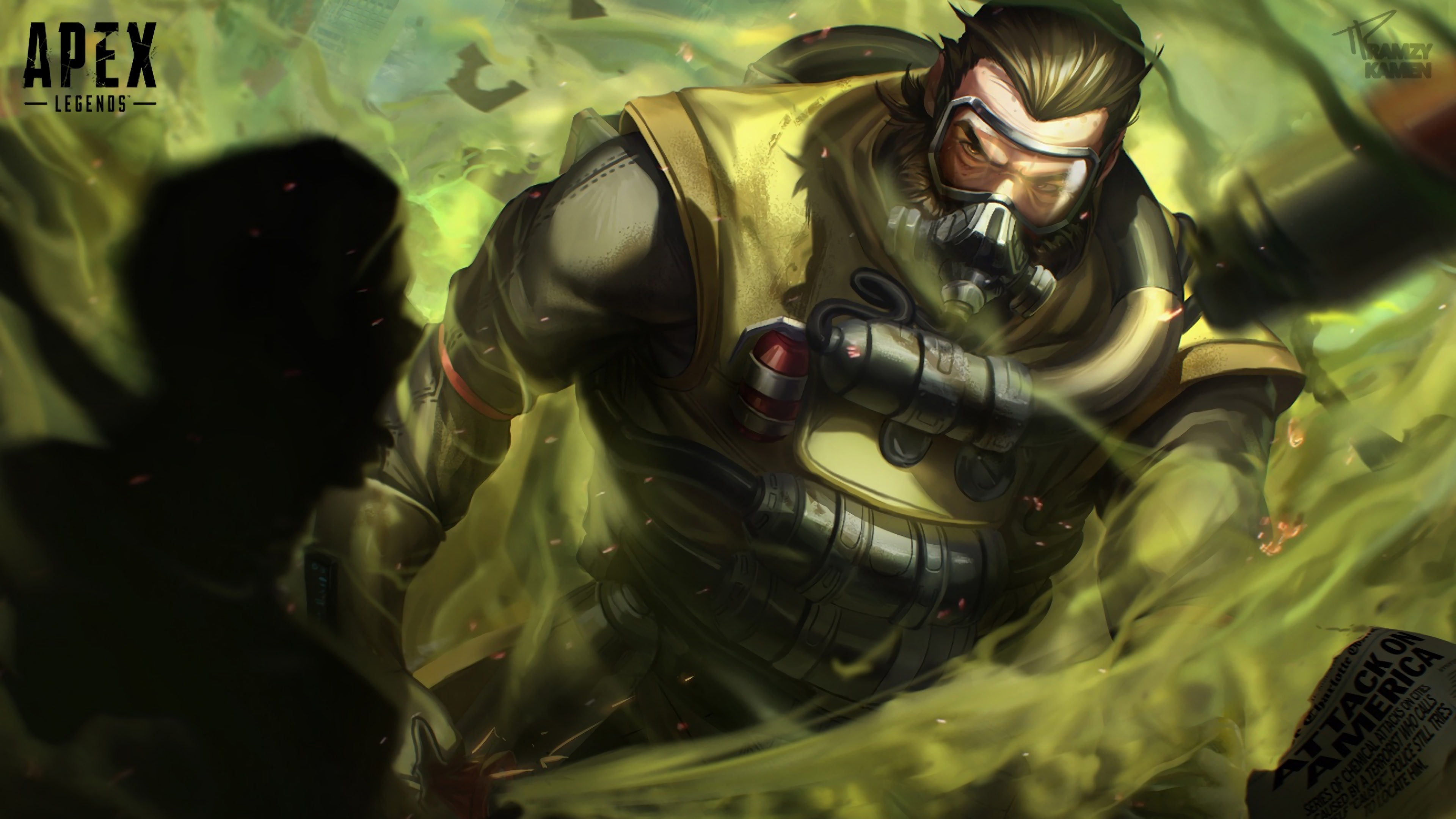 Caustic from Apex Legends 4K HD Wallpaper