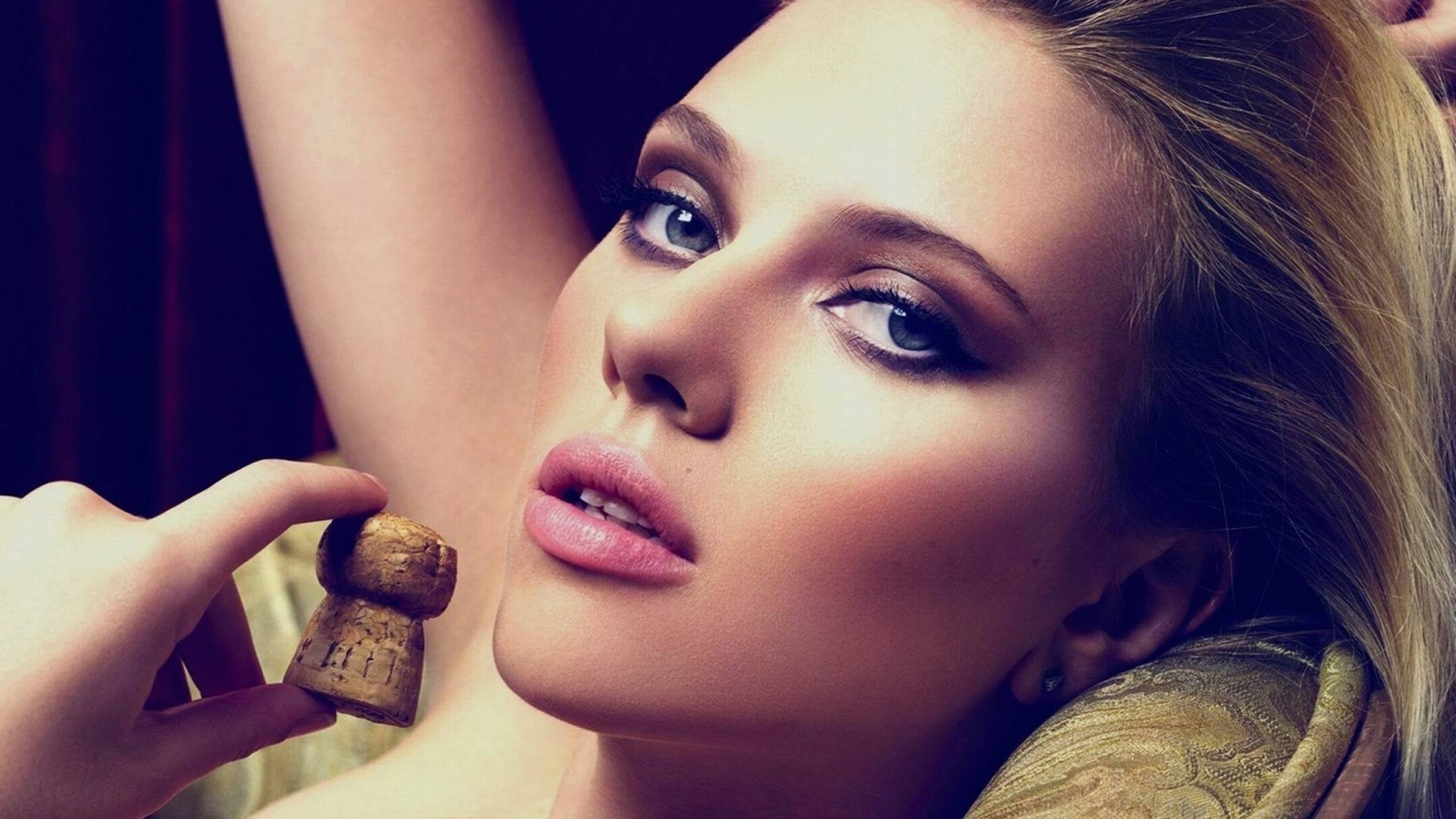 Scarlett Johansson, Blonde, Girl, 4K HD Wallpaper