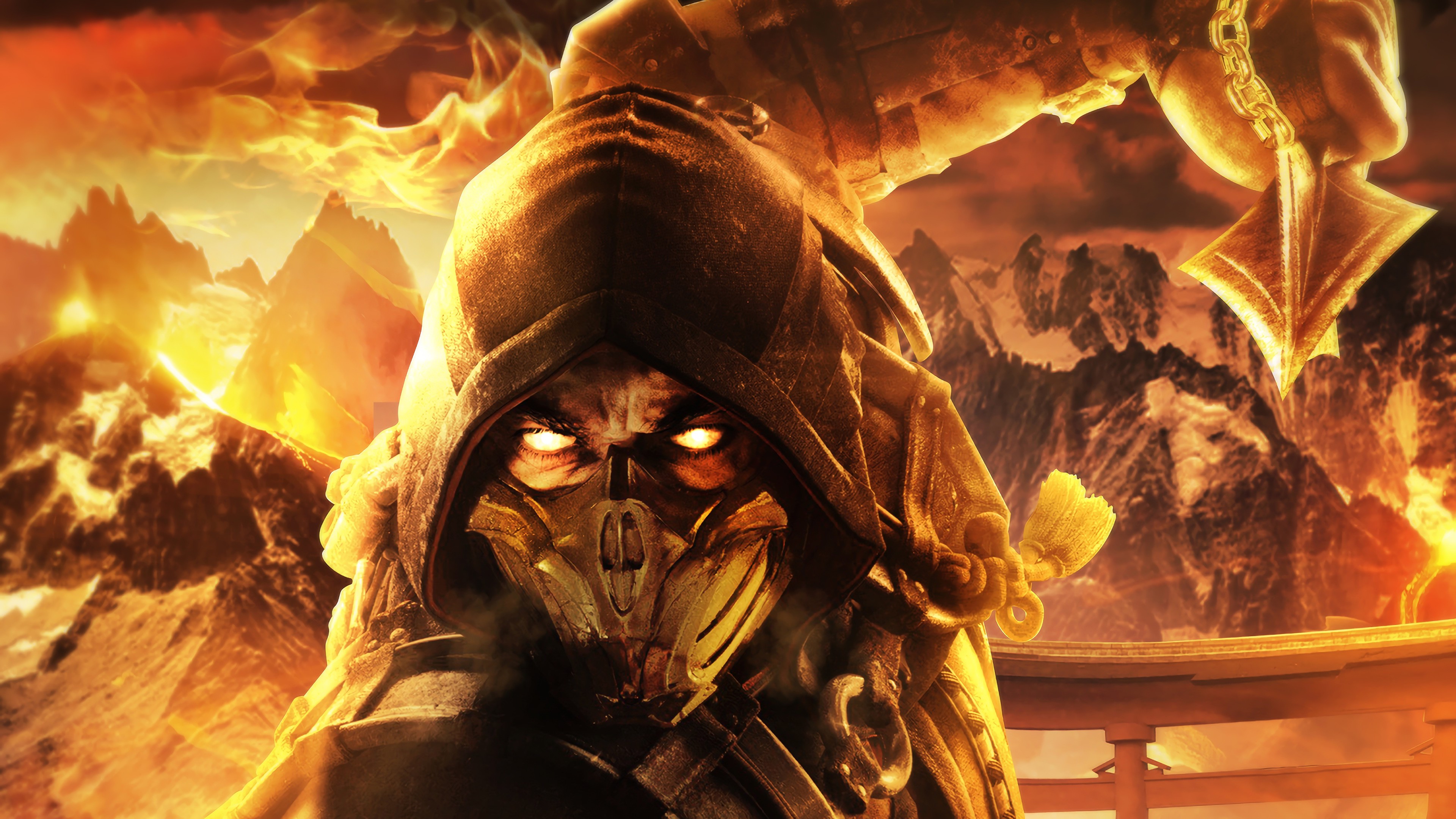 Scorpion, Mortal Kombat 11, 4K, 3840x2160 HD Wallpaper