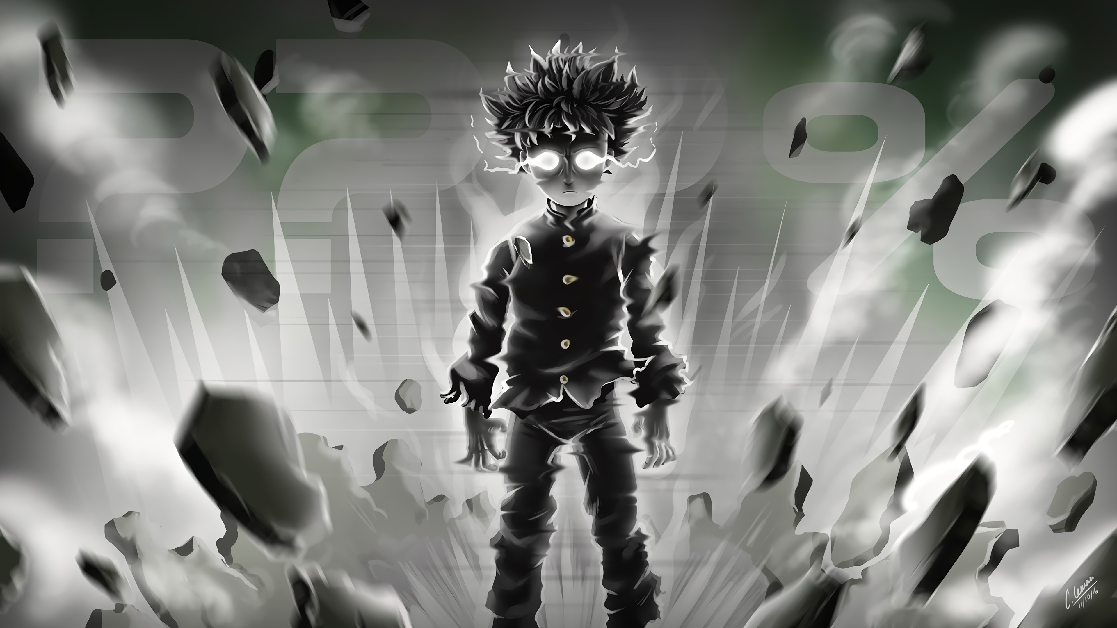Shigeo Kageyama 100 Rage Mob Psycho 100 HD HD Phone Wallpaper Rare 