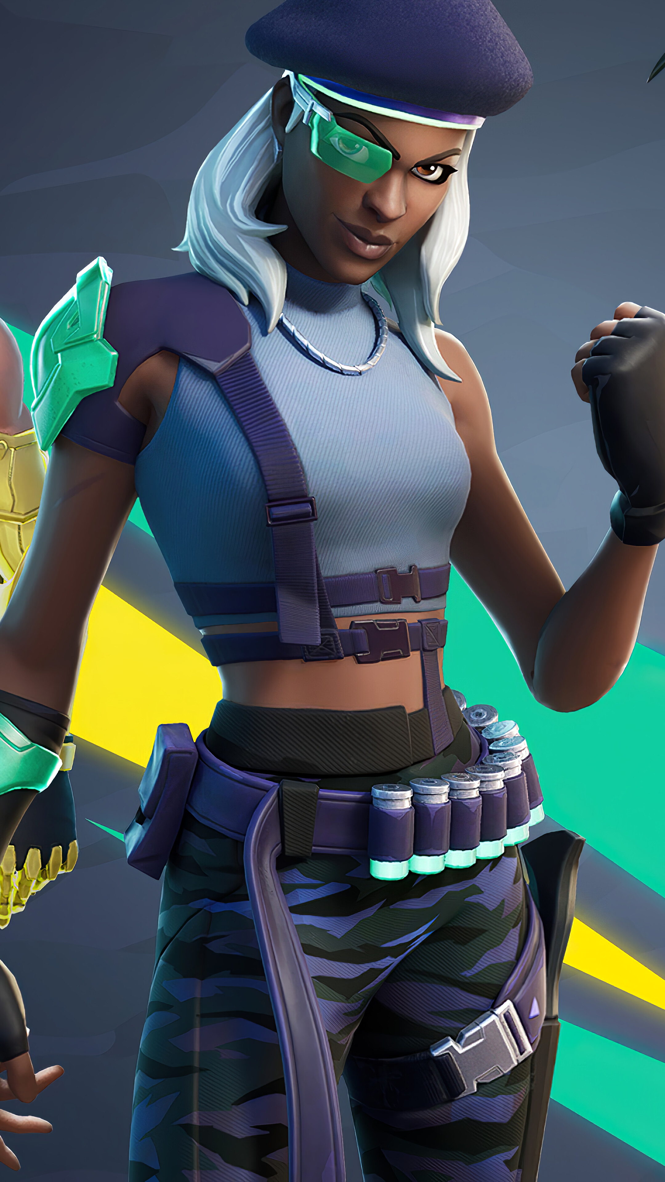 Terra and Tek from Fortnite 4K HD Phone Wallpaper