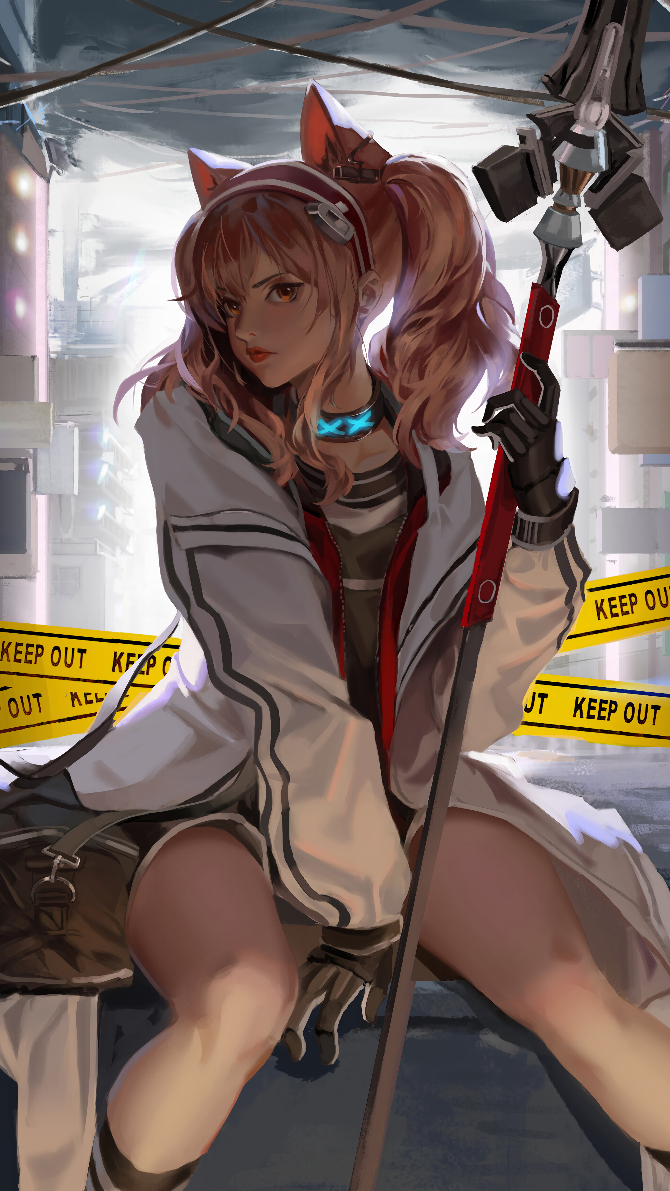 Angelina from Arknights 4K HD Phone Wallpaper