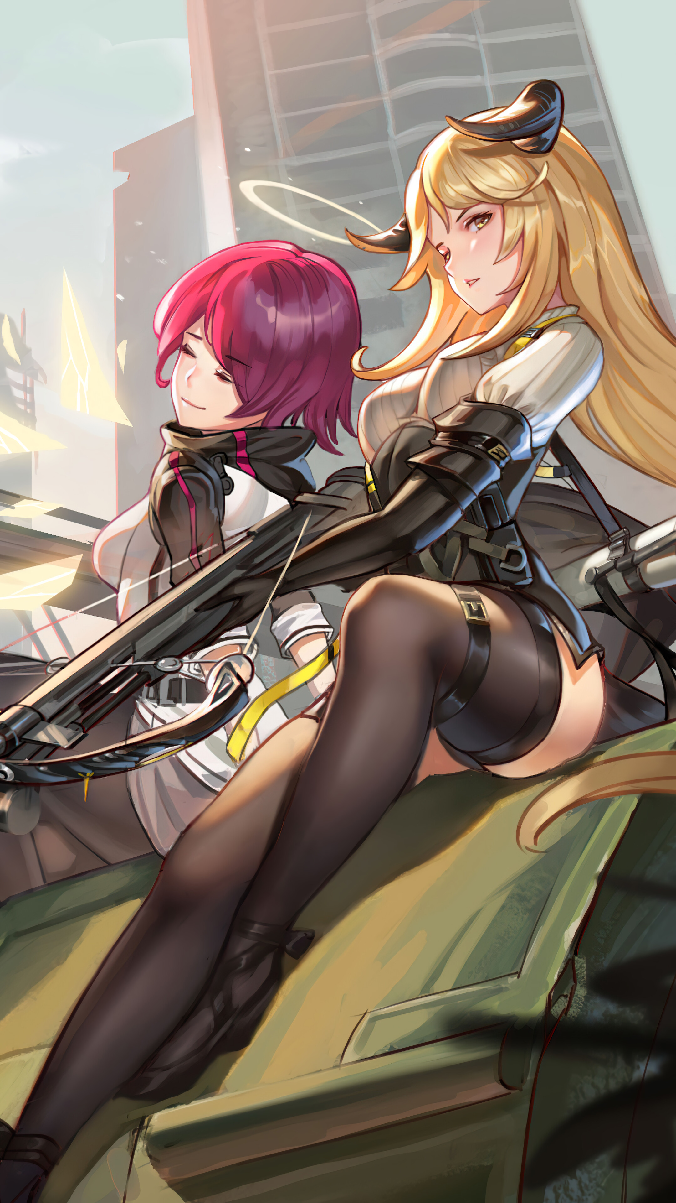 Exusiai and Meteorite from Arknights 4K HD Phone Wallpaper