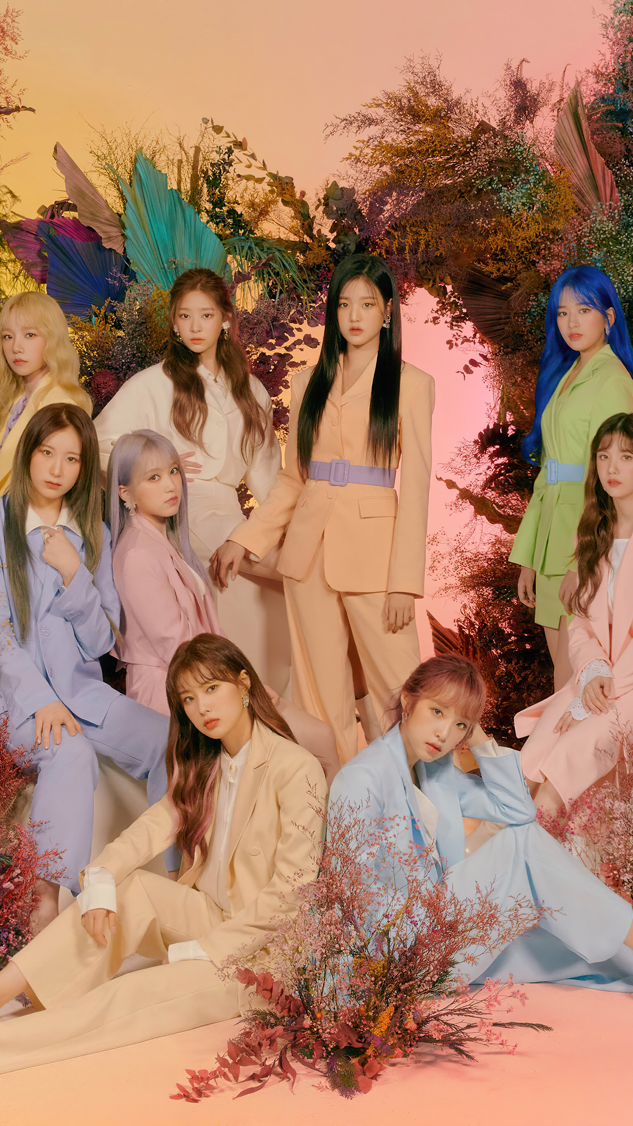 IZ*ONE Group Members Bloom*Iz 4K HD Phone Wallpaper