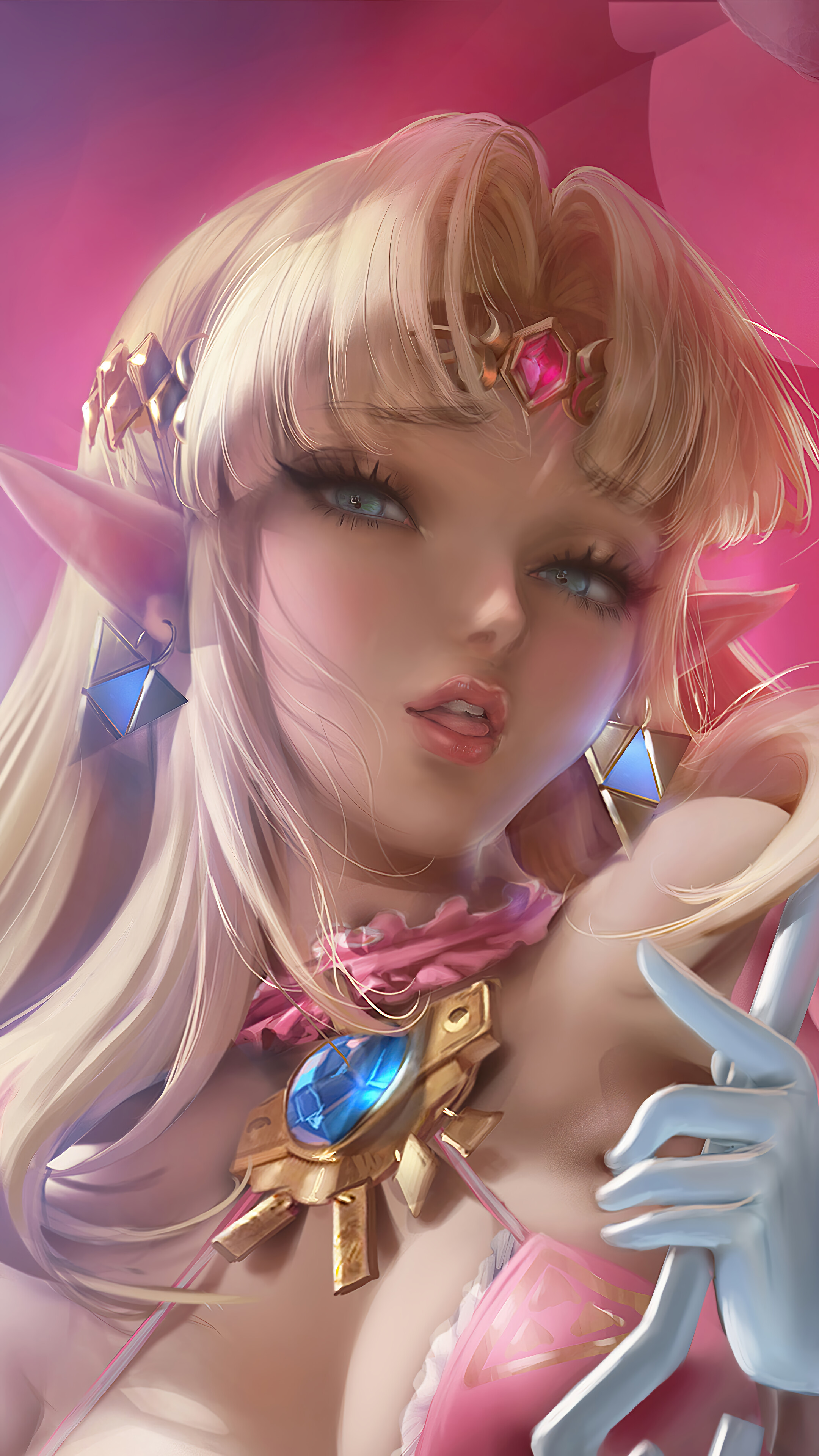 Princess Zelda, Beautiful, Anime, Girl, 4k HD Phone Wallpaper