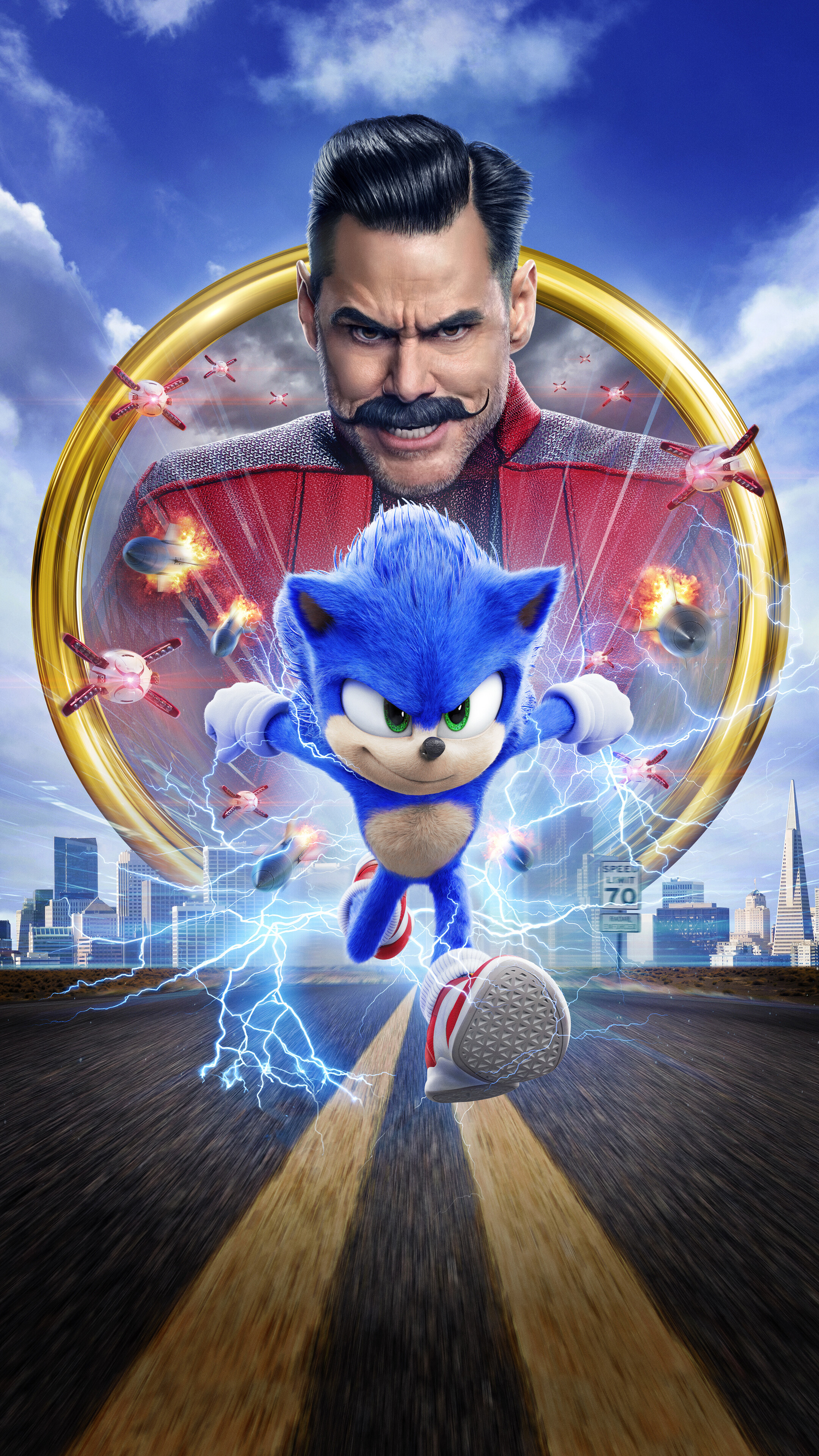 Sonic the Hedgehog and Dr. Robotnik Poster HD Phone Wallpaper