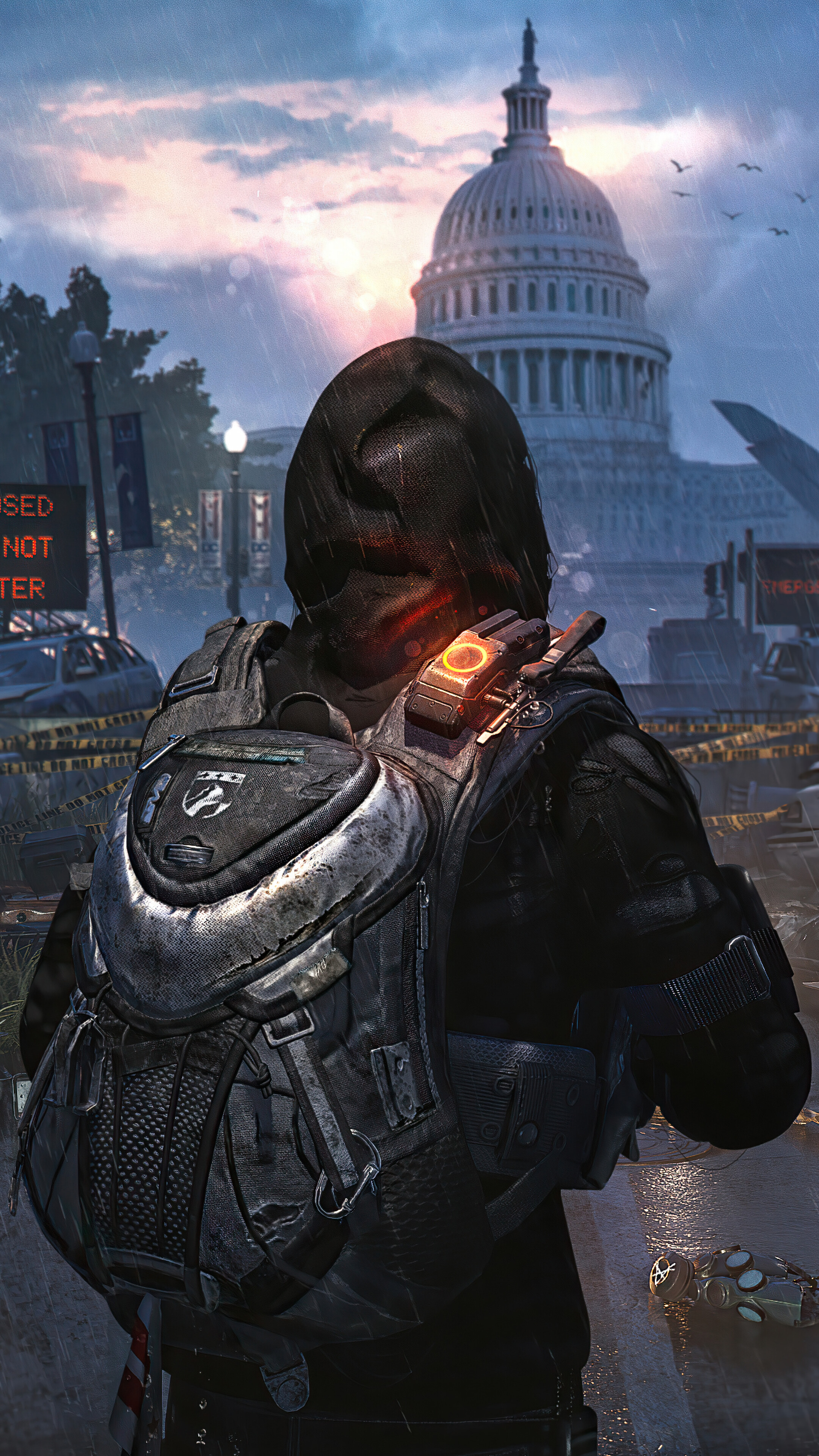 Agent from The Division 2 in Washington D.C. HD Phone Wallpaper