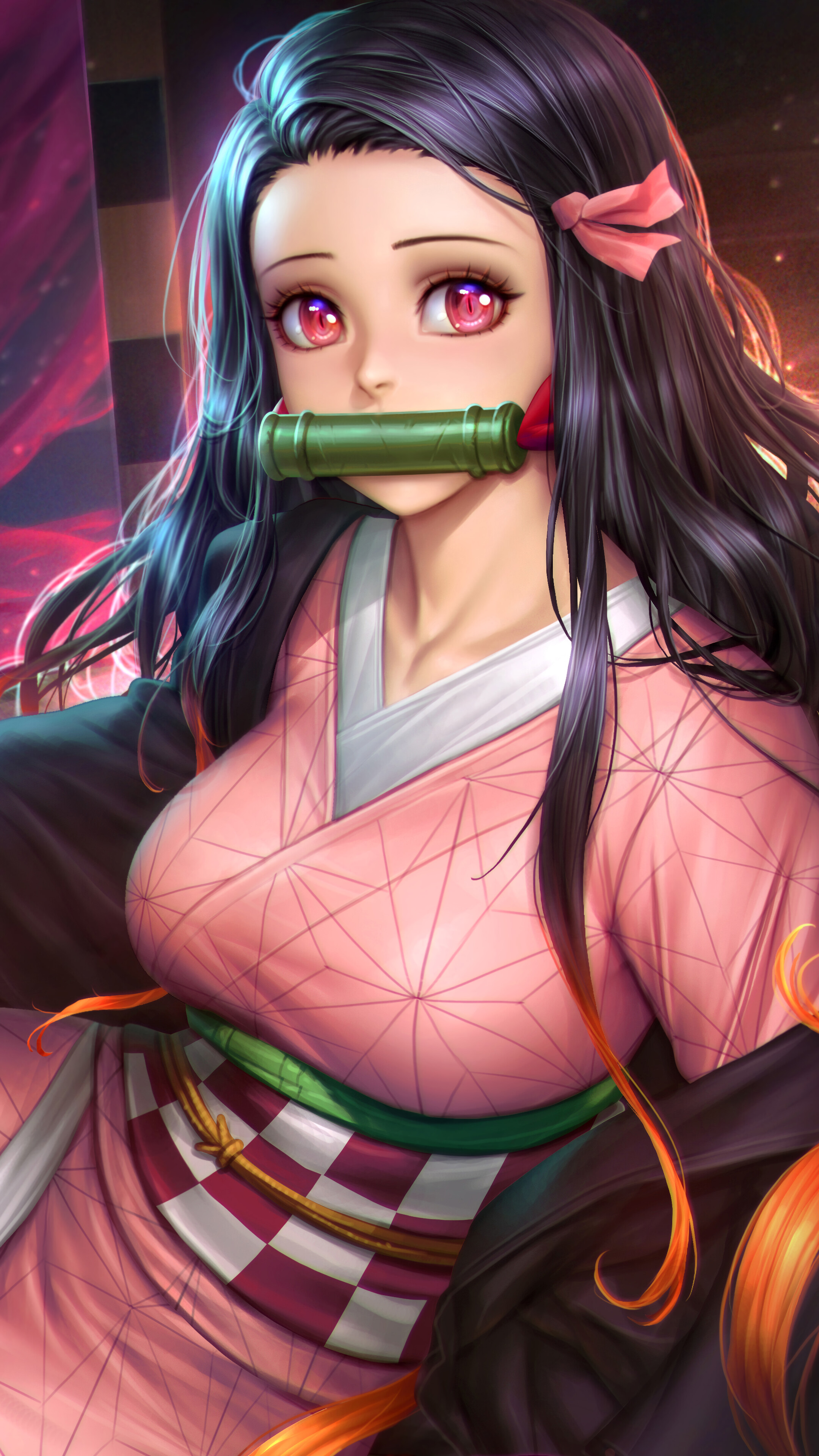 Nezuko, Kimetsu no Yaiba, 4k HD Phone Wallpaper