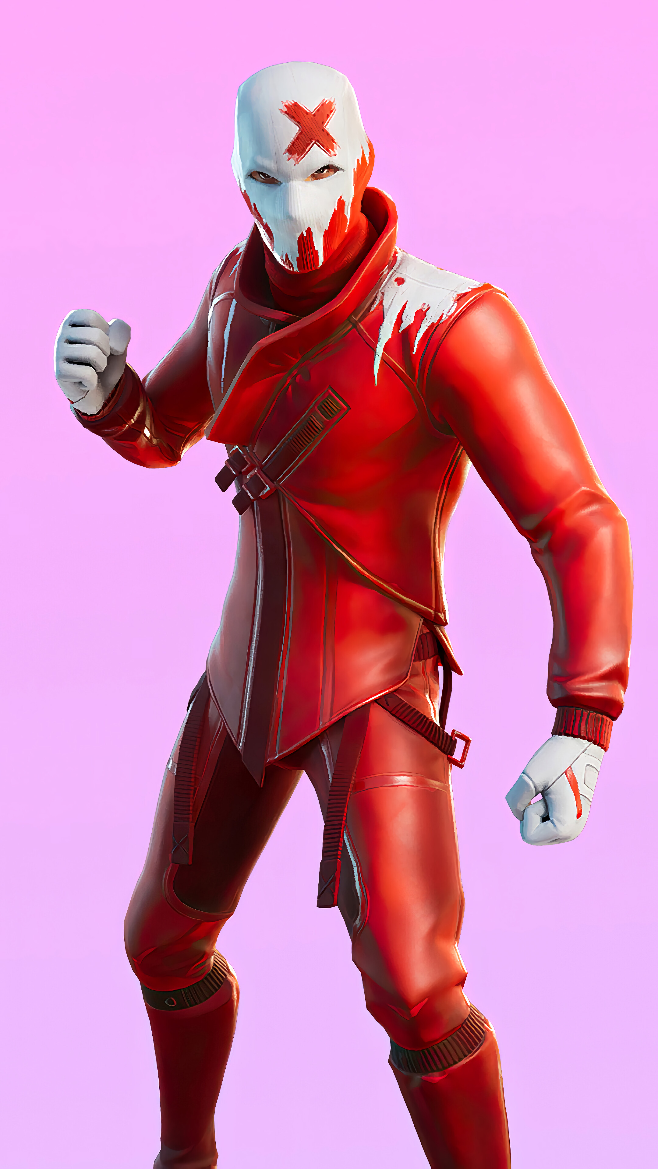 Red X Skin from Fortnite 4K HD Phone Wallpaper