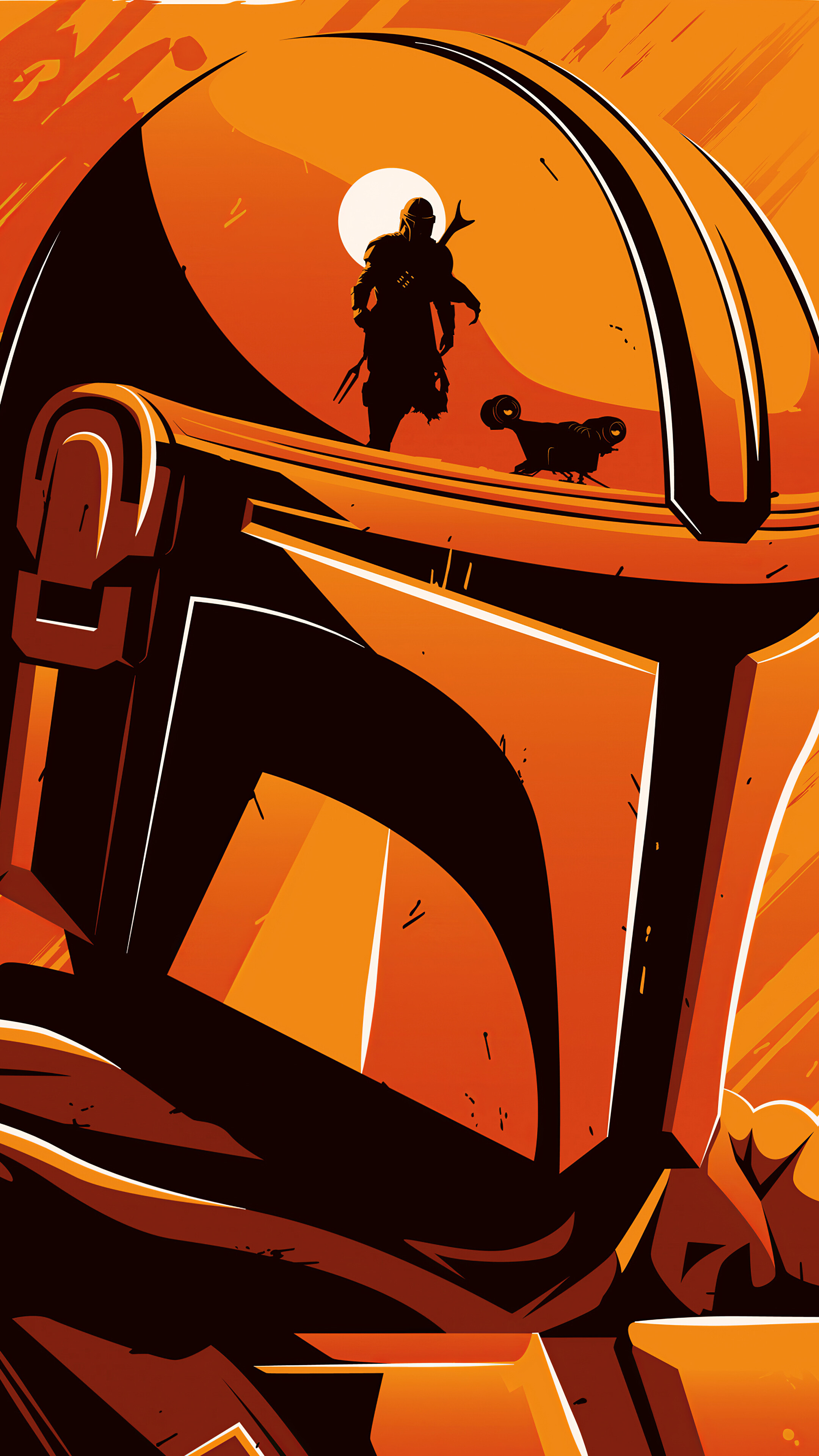 The Mandalorian and Grogu 4K HD Phone Wallpaper