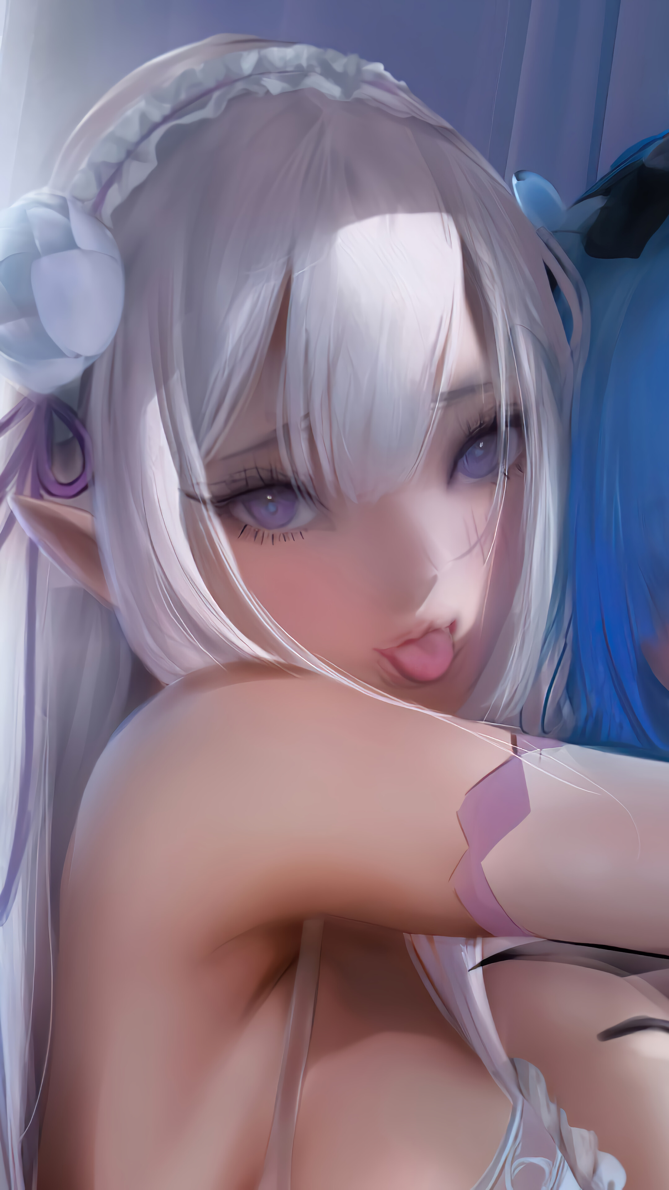 Re:Zero, Anime, Girls, Ram, Emilia, Rem, 4k HD Phone Wallpaper