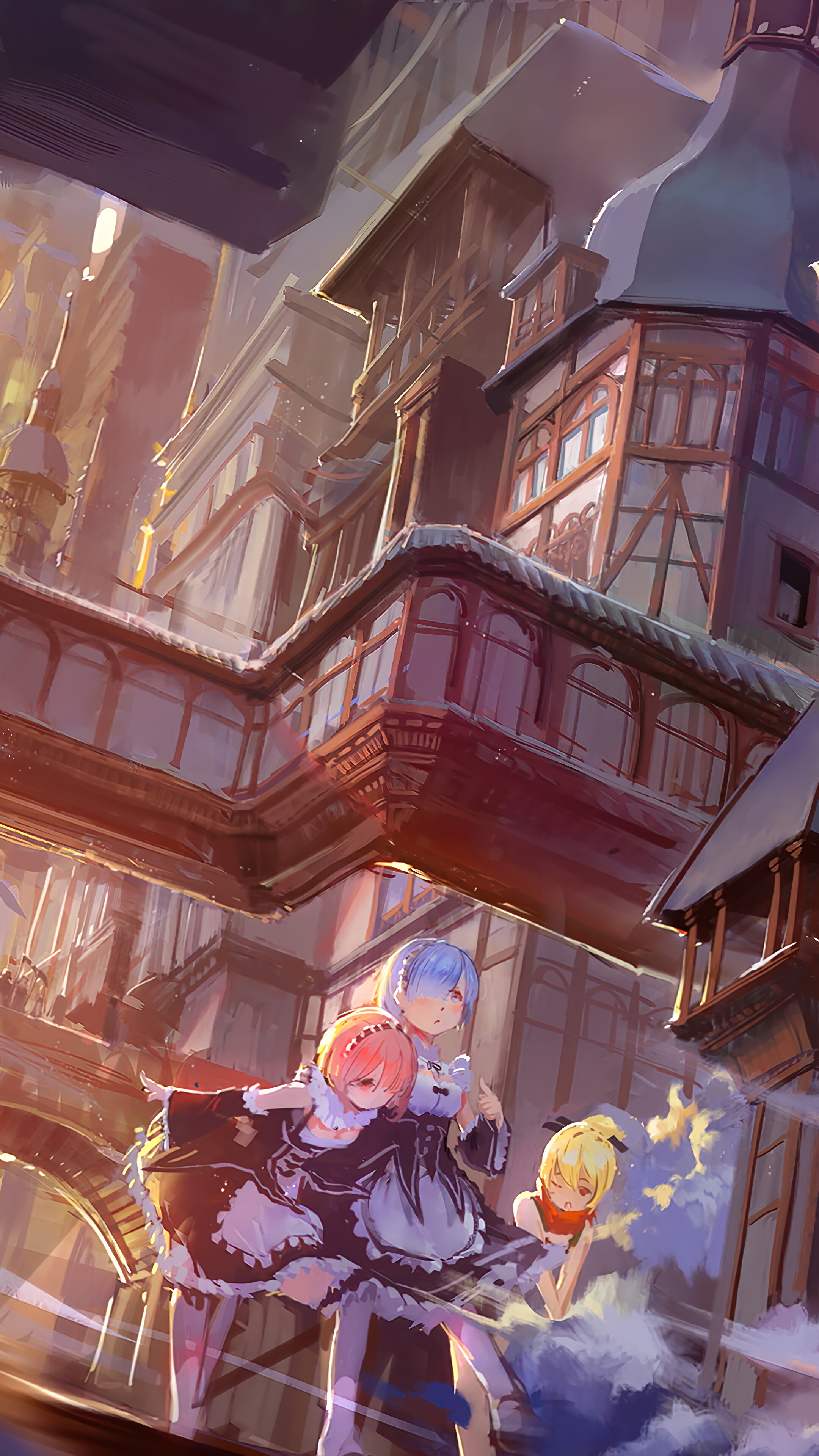Rem and Ram from Re:Zero in 4K HD Phone Wallpaper