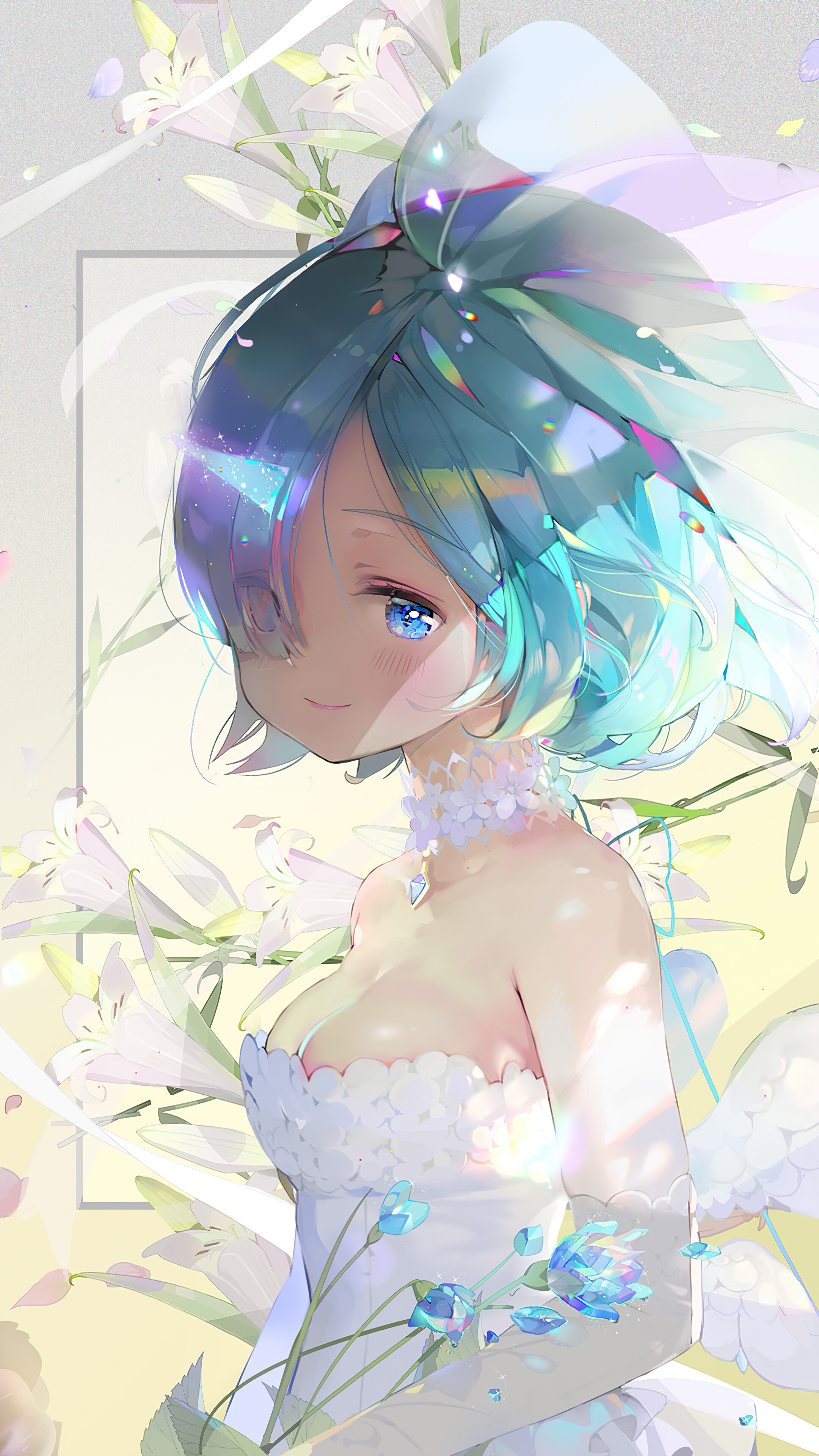Rem from Re:Zero in 4K HD Phone Wallpaper