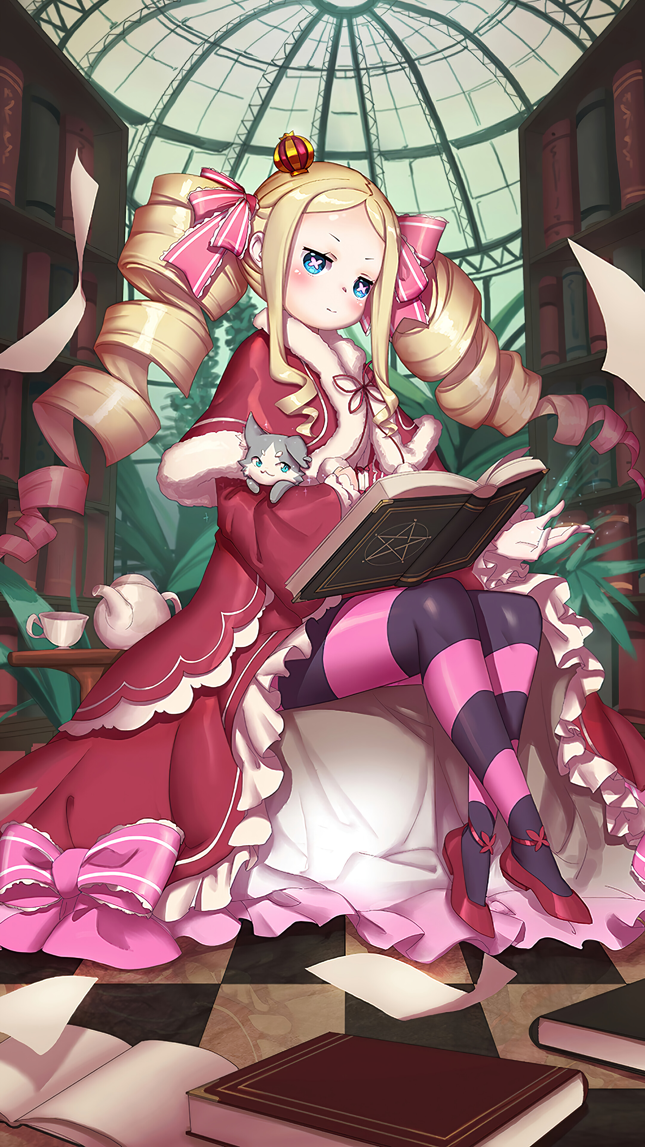 Beatrice, Re:Zero, Anime, 4k HD Phone Wallpaper