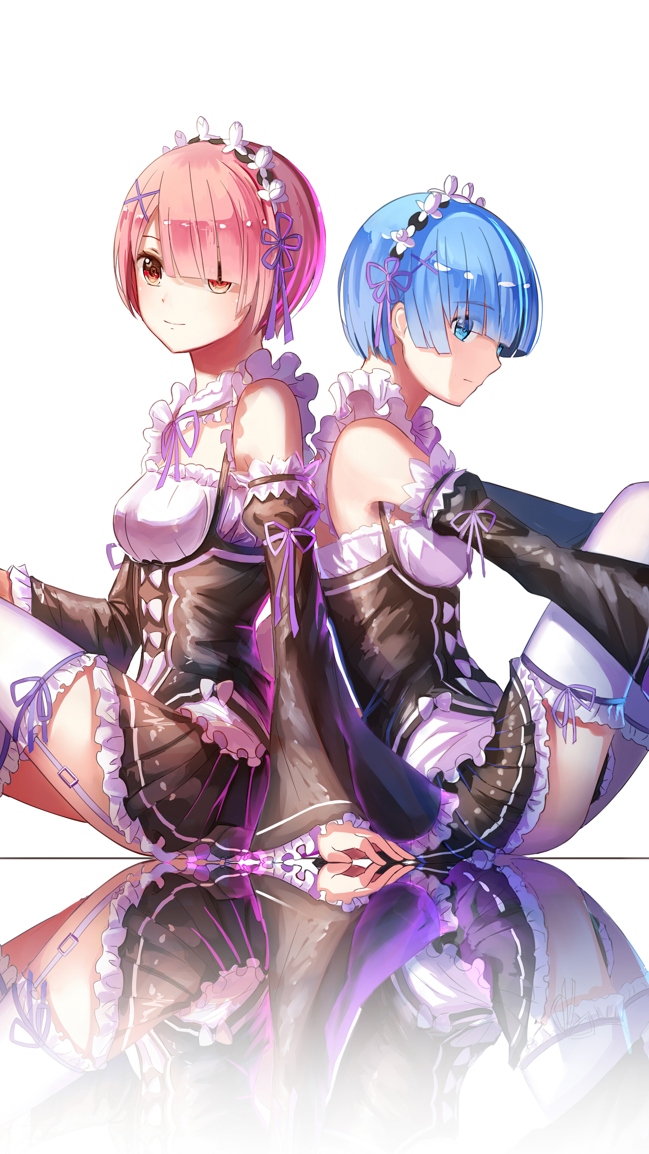 Ram and Rem from Re:Zero 4K HD Phone Wallpaper