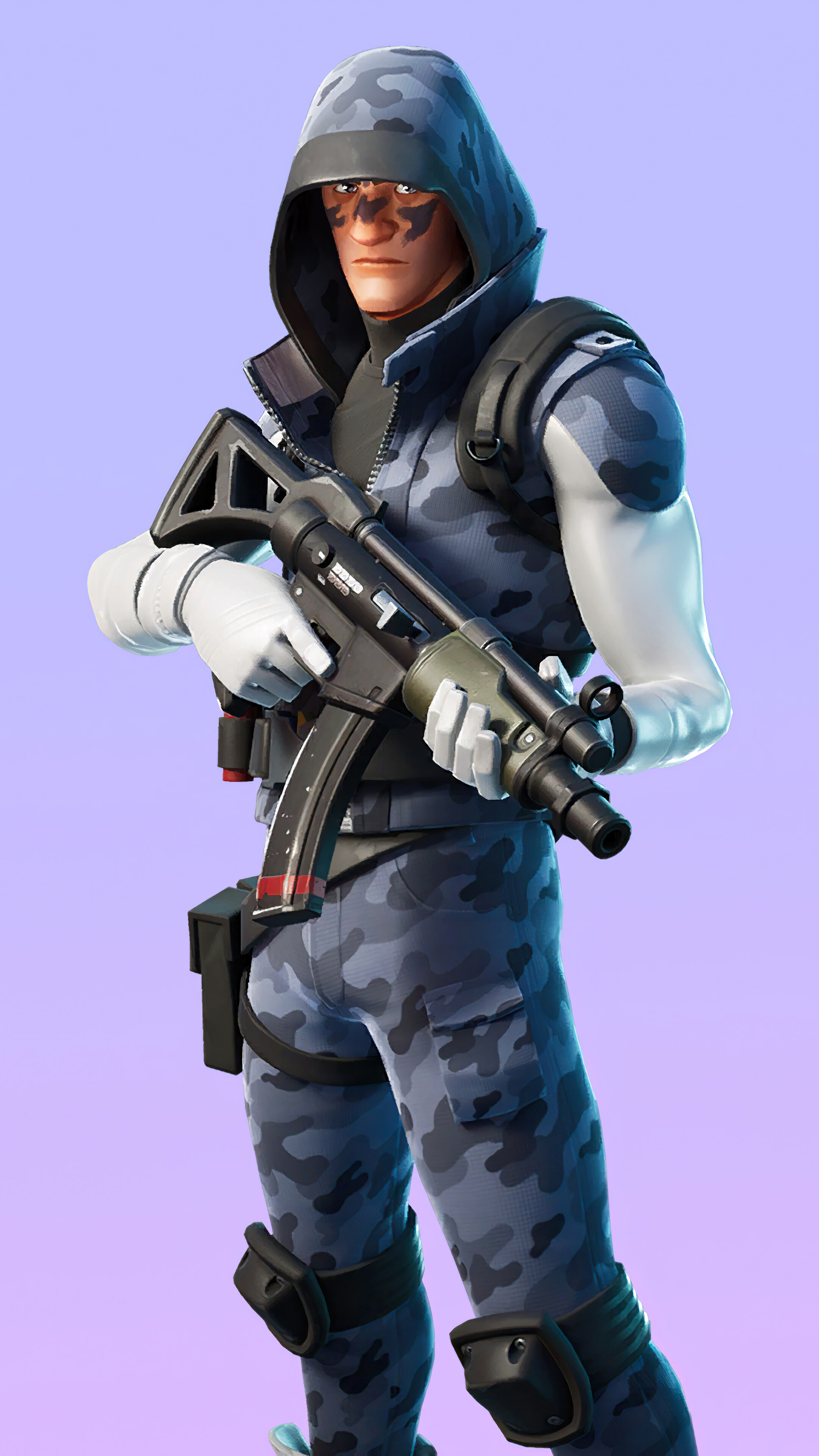 Arctic Intel Skin from Fortnite 4K HD Phone Wallpaper