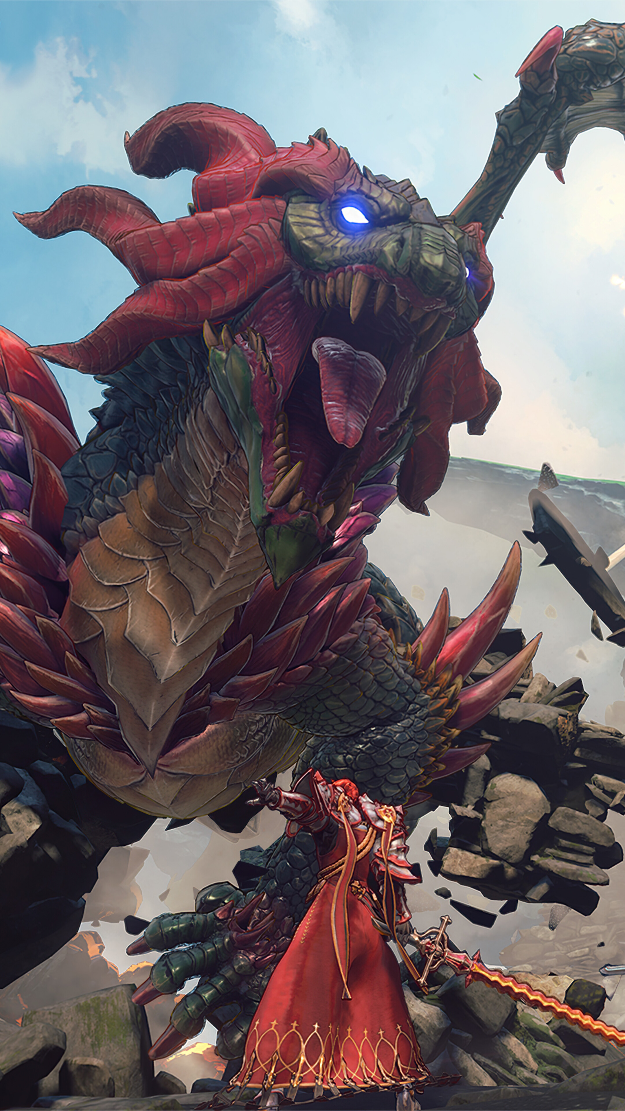 Granblue Fantasy Relink Dragon Fight 4K HD Phone Wallpaper